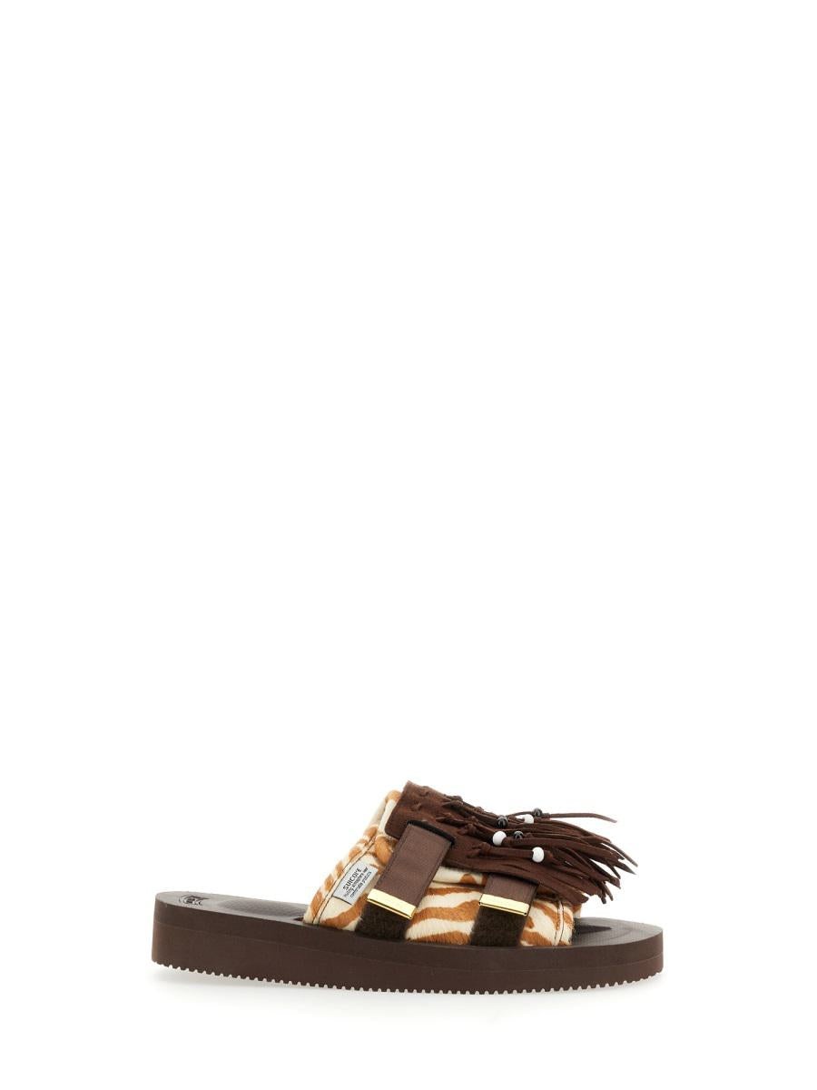 サンダル・ミュール SUICOKE FW22 SLIPPER WITH BANGS (OG-247VHL_SBR) Suicoke SUICOKE SLIPPER WITH BANGS | baltini | REVERSIBLE