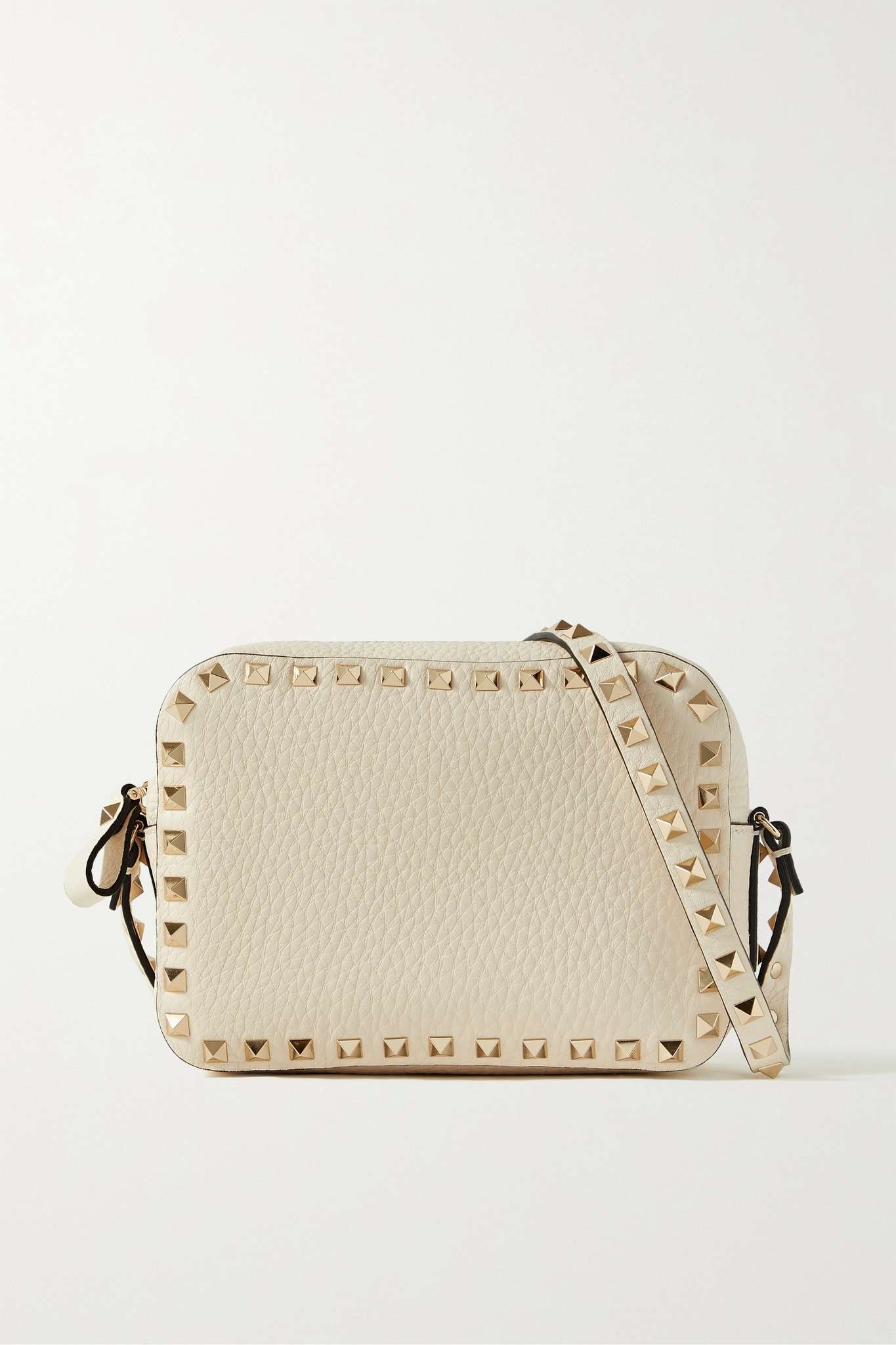 Valentino Garavani The Rockstud textured-leather shoulder bag - 1