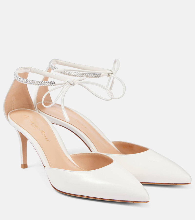 70 leather slingback pumps - 1