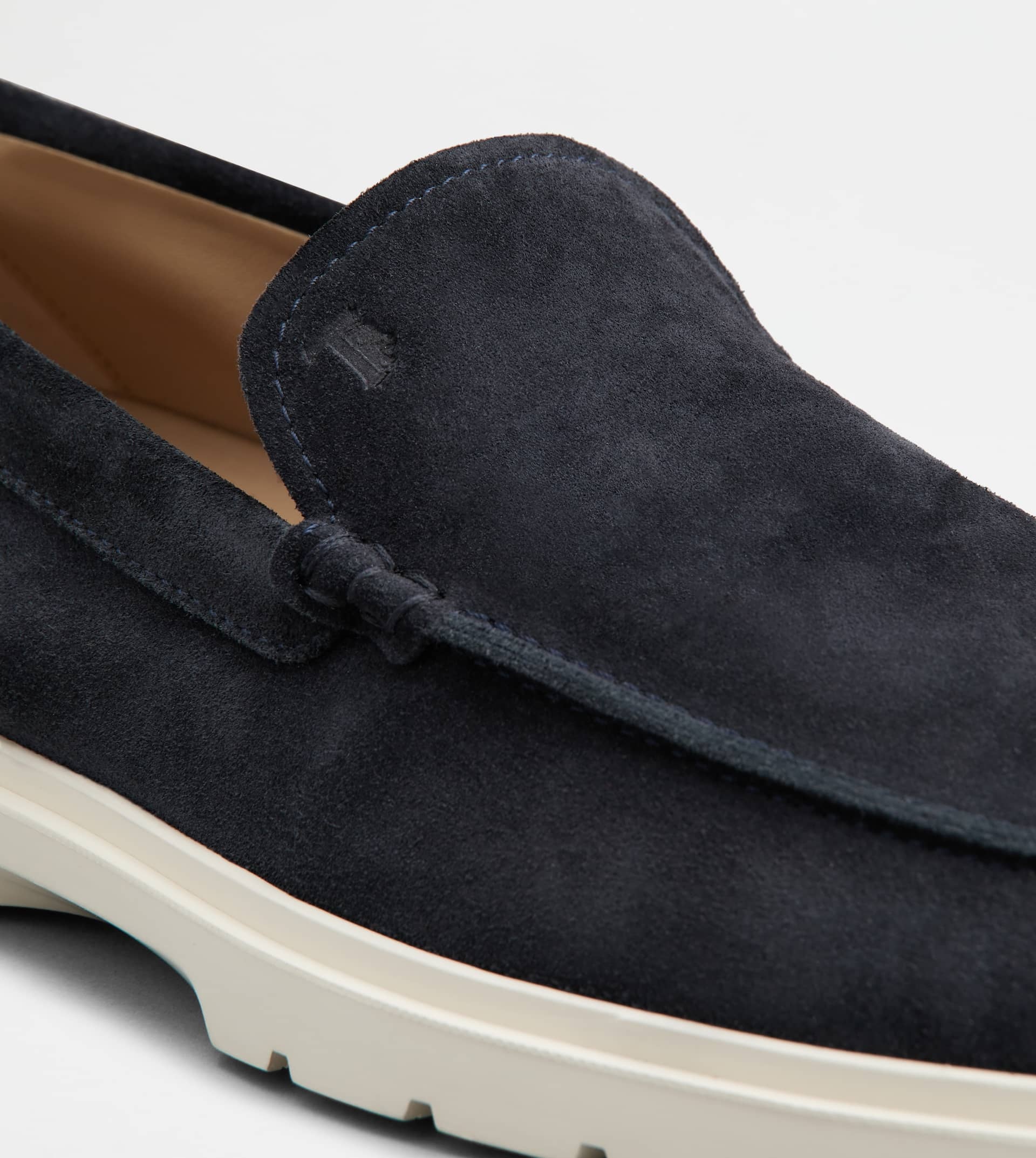 SLIPPER LOAFERS IN SUEDE - BLUE - 5
