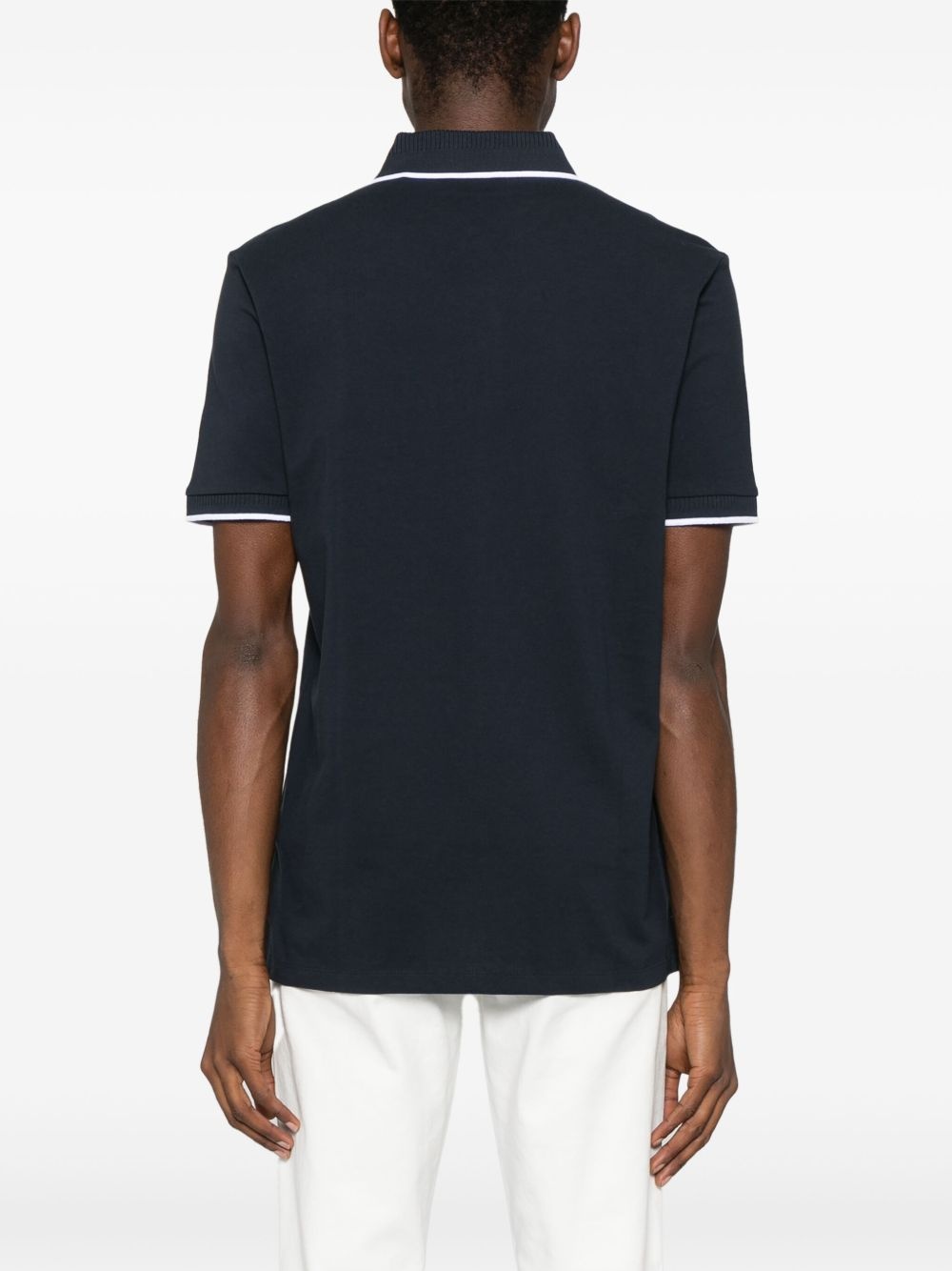 logo-patch polo shirt - 3