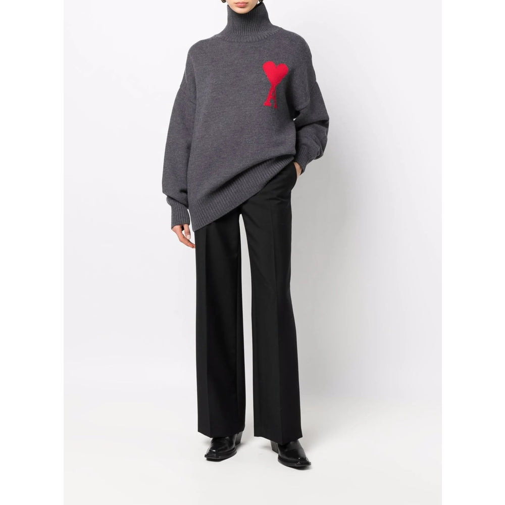 Ami Paris Grey Knitwear - Jumpers Women - 6