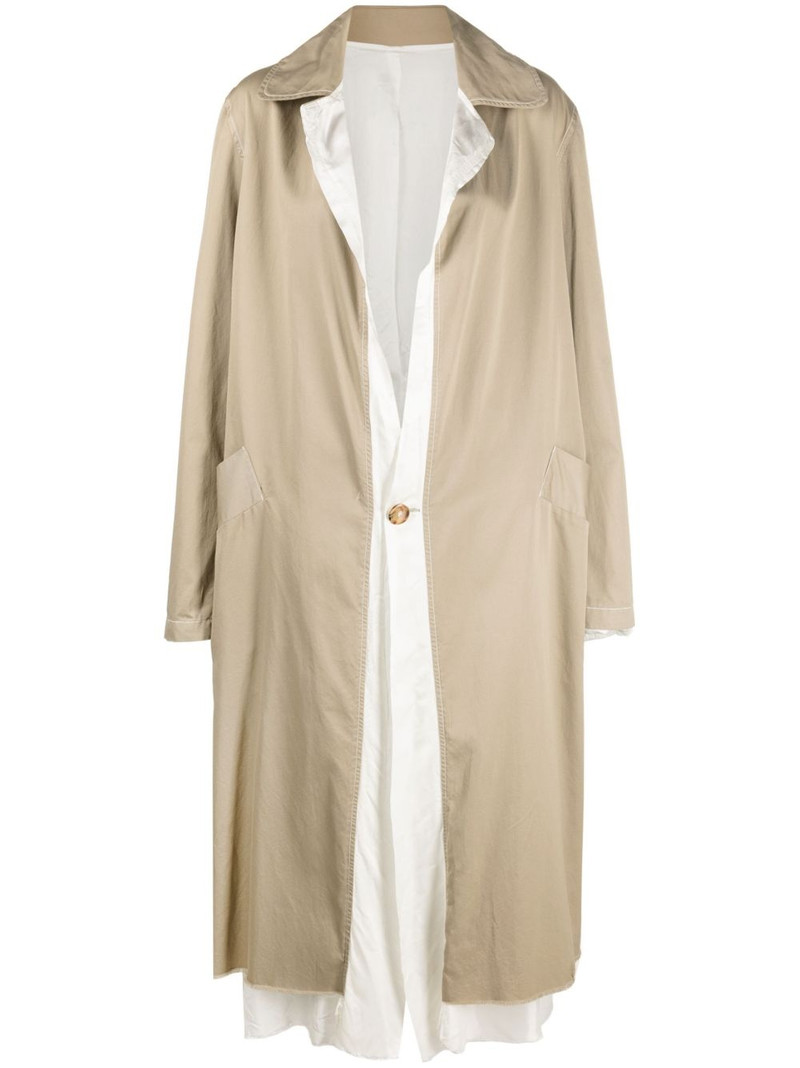 layered single-breasted coat 1