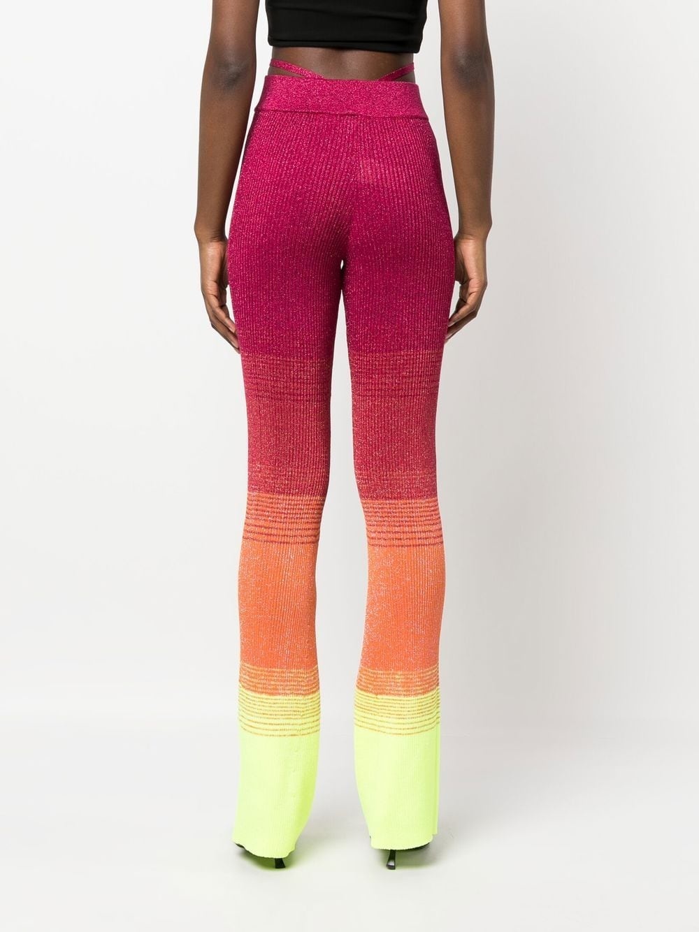 degradé knitted trousers - 4