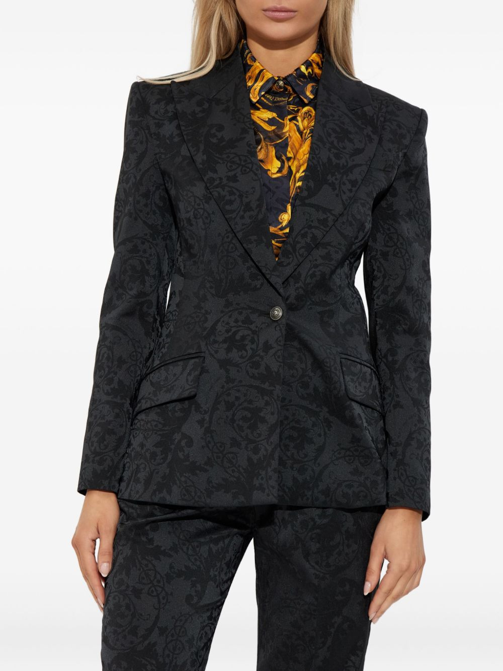 Barocco pattern blazer - 3