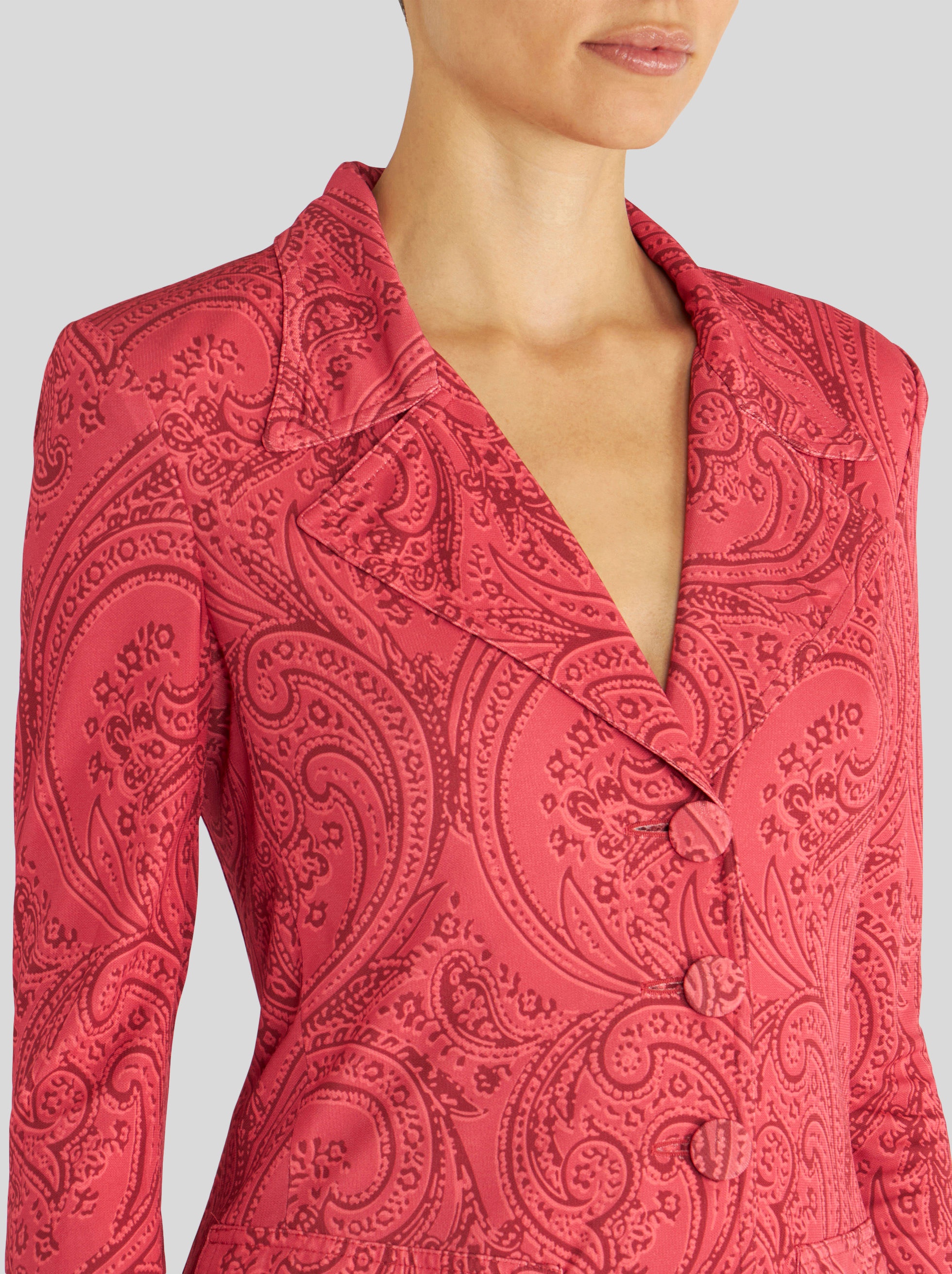GRAPHIC PAISLEY PRINT JACKET - 2