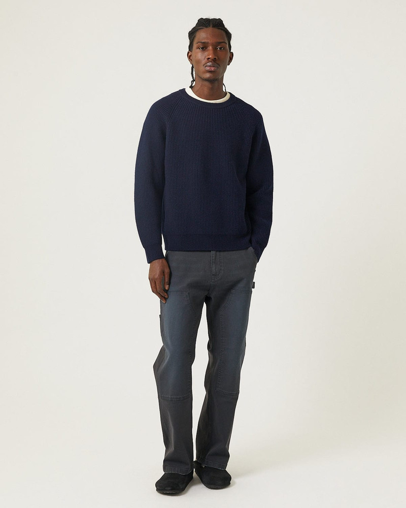 Corridor WOOL CASHMERE RIBBED CREWNECK - NAVY outlook