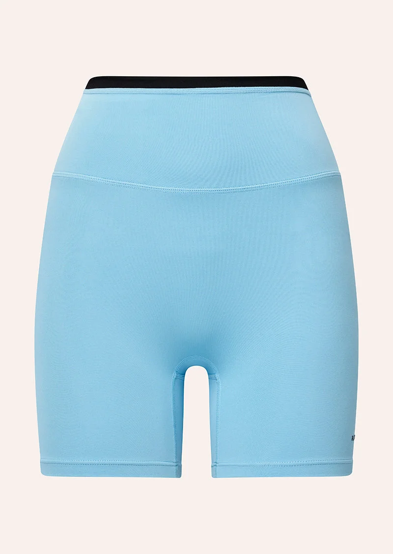 STELLAR 5" BIKE SHORT IN ALASKAN BLUE & BLACK - 1
