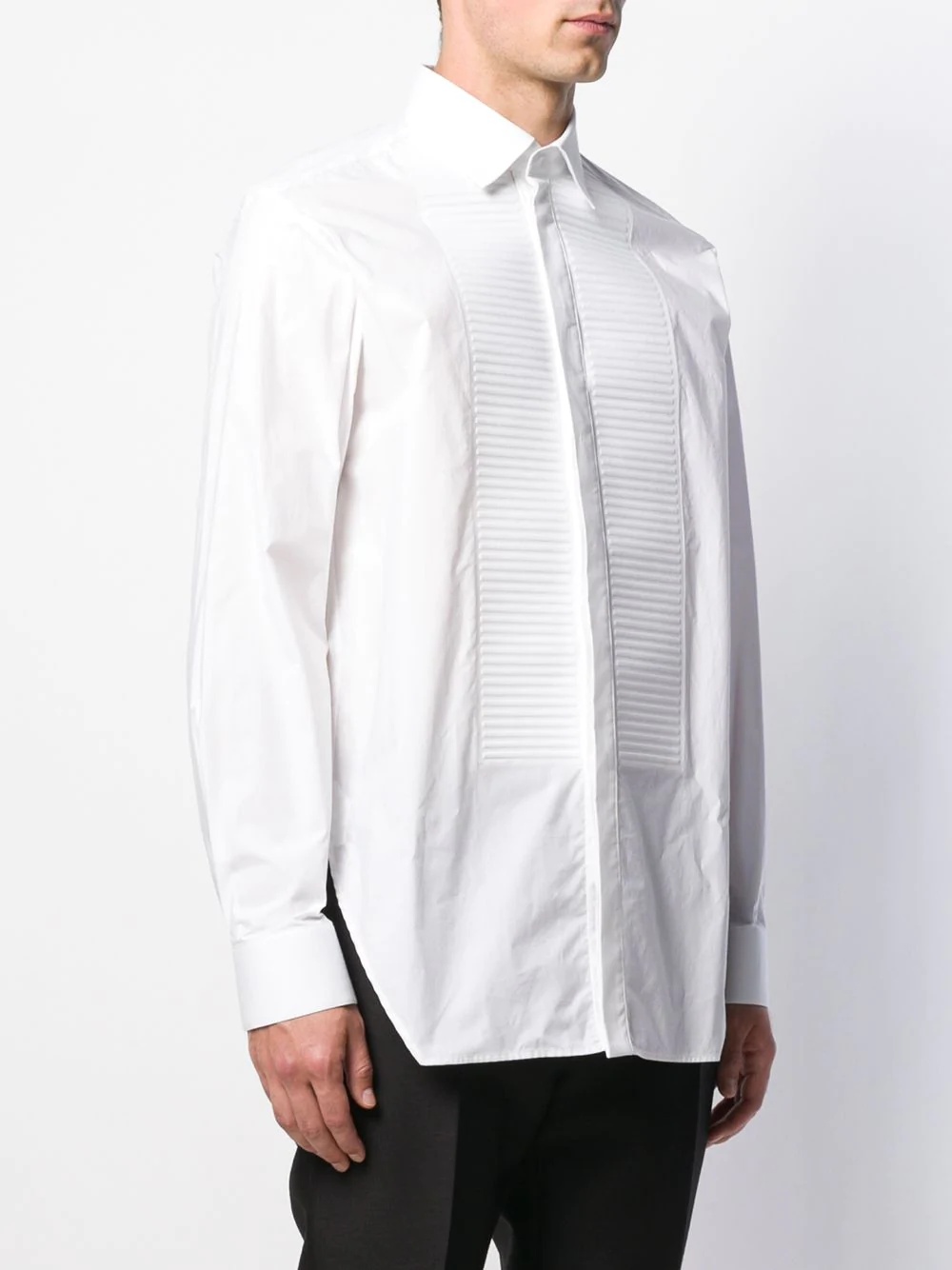 ribbed front panel shirt - 3