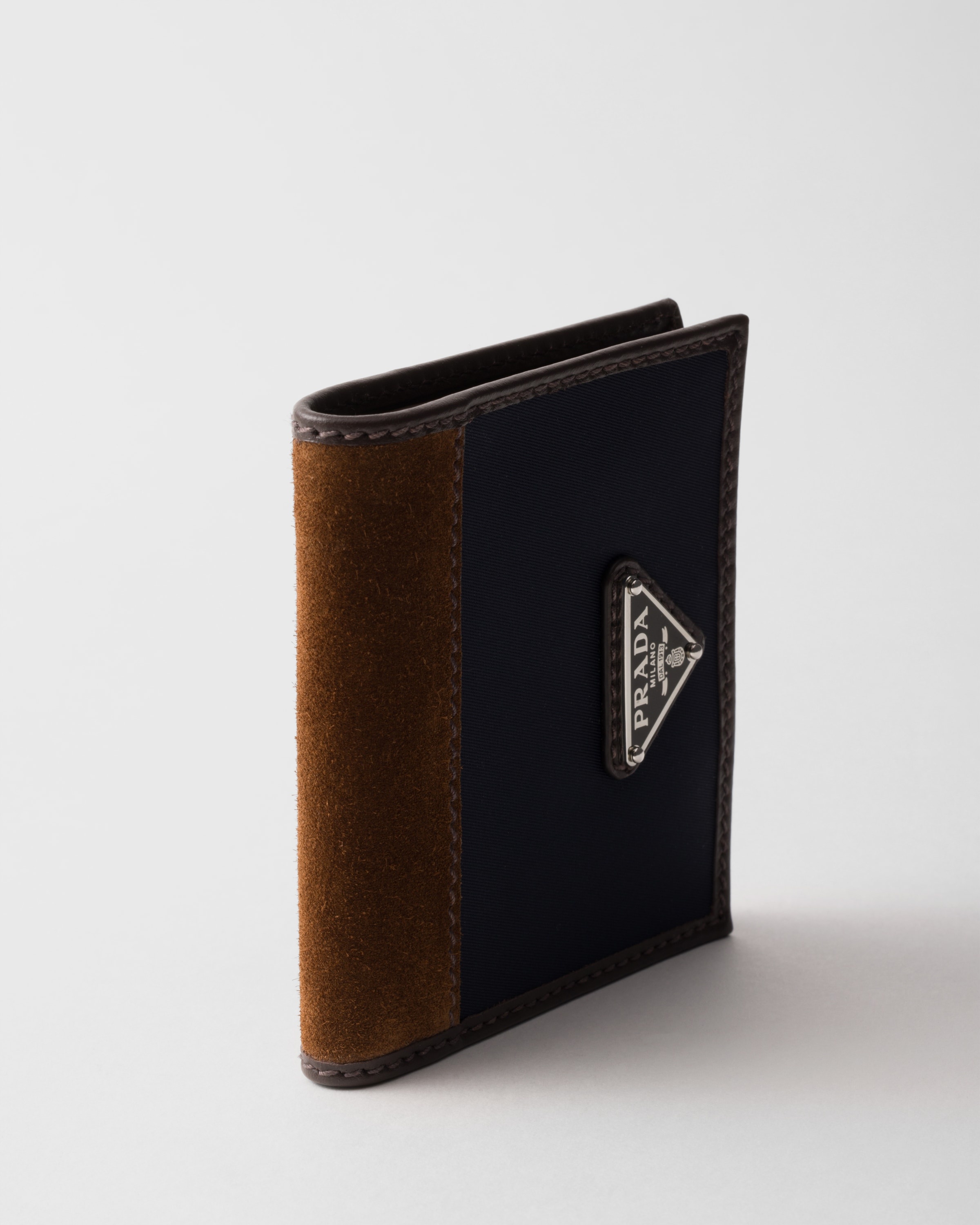 Re-Nylon and leather wallet - 4