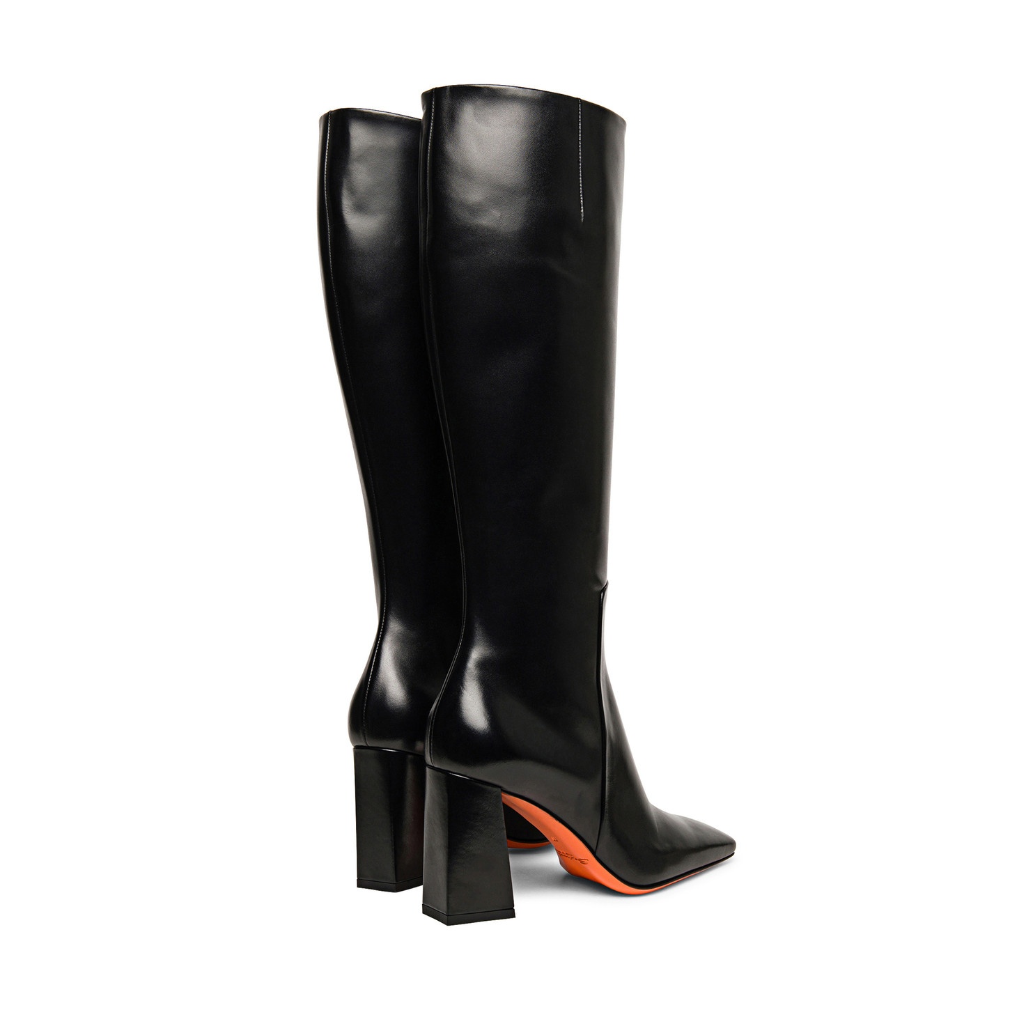 Women’s black leather high-heel boot - 3