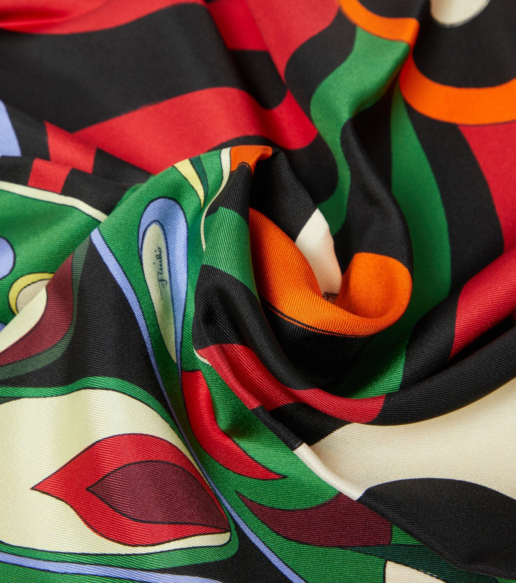 Patchwork silk twill scarf - 4