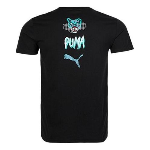 PUMA Graphic T-Shirt 'Black Blue White' 596037-51 - 1