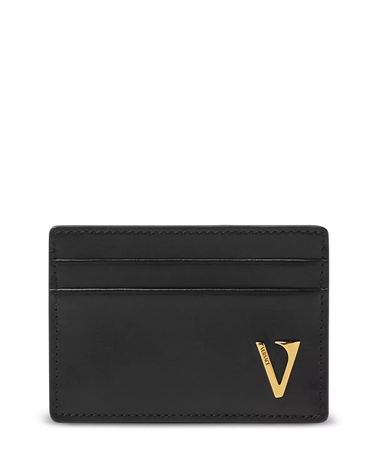 V Leather Card Holder - 1