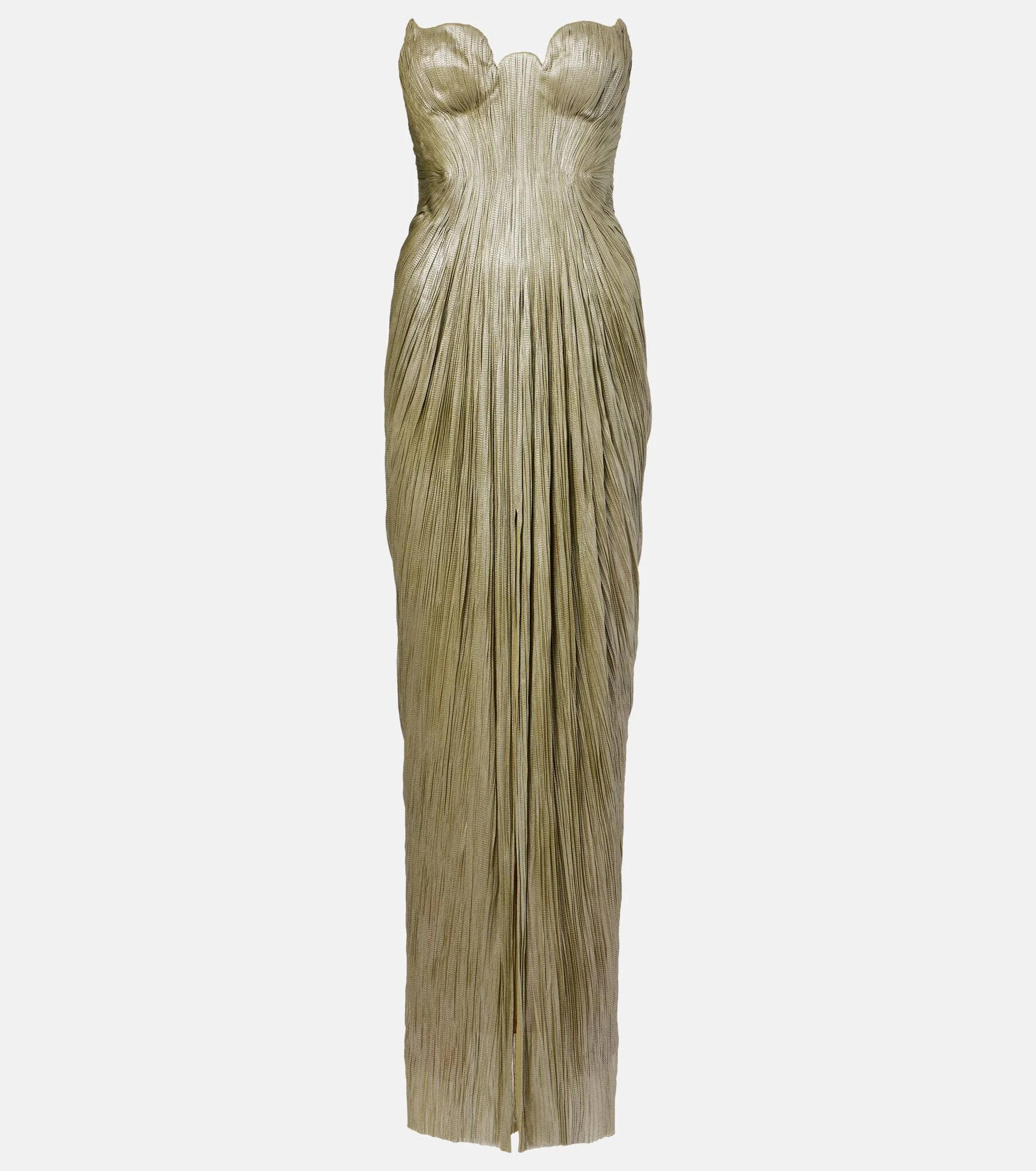Jasleen strapless silk tulle corset gown - 1