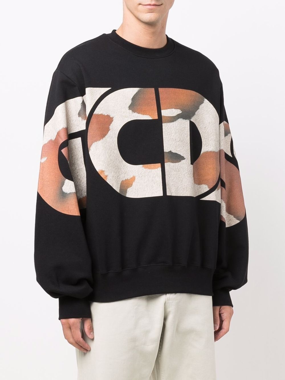 camouflage logo print sweatshirt - 3