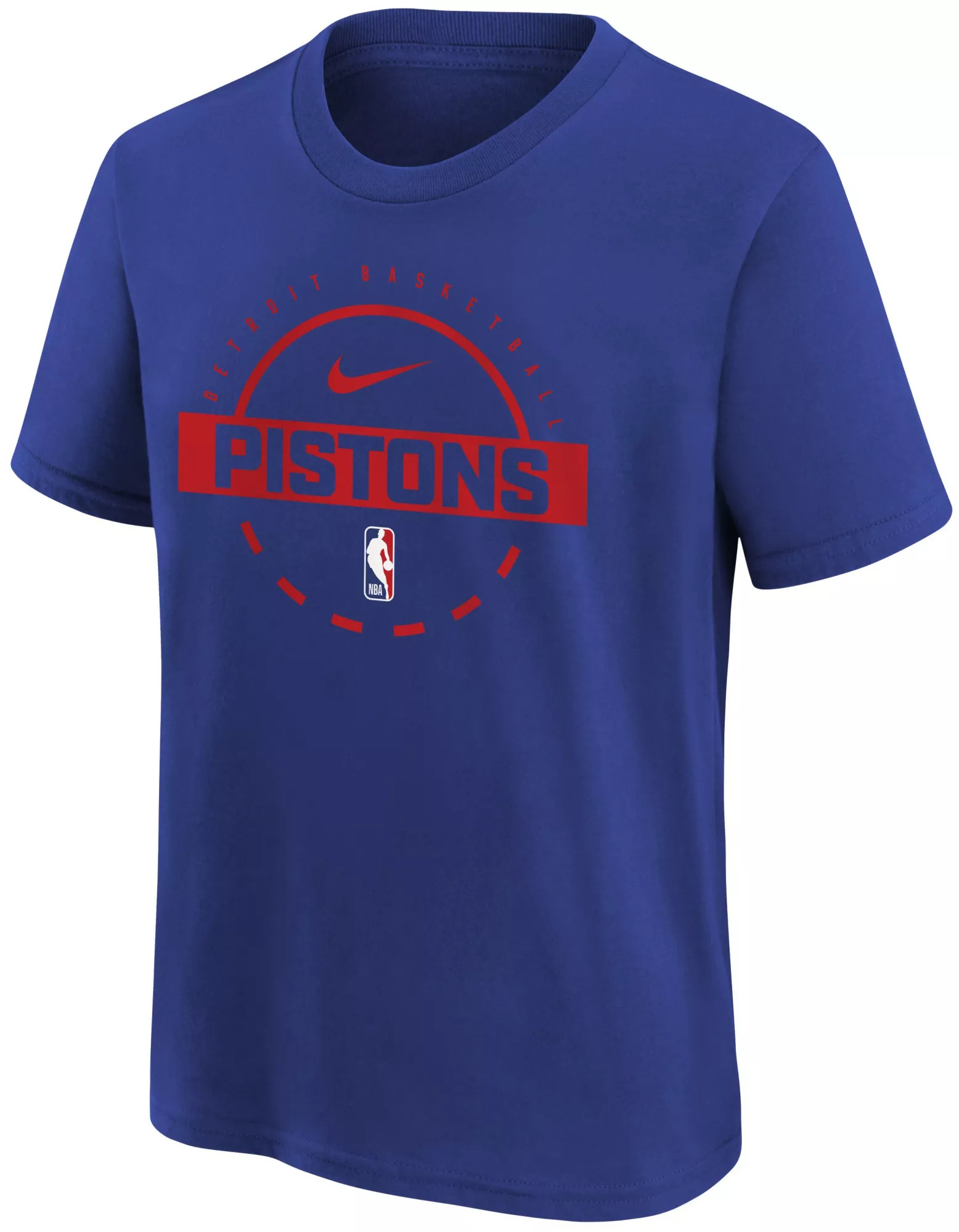 Nike Youth Detroit Pistons Blue On Court Practice Long Sleeve T-Shirt - 1