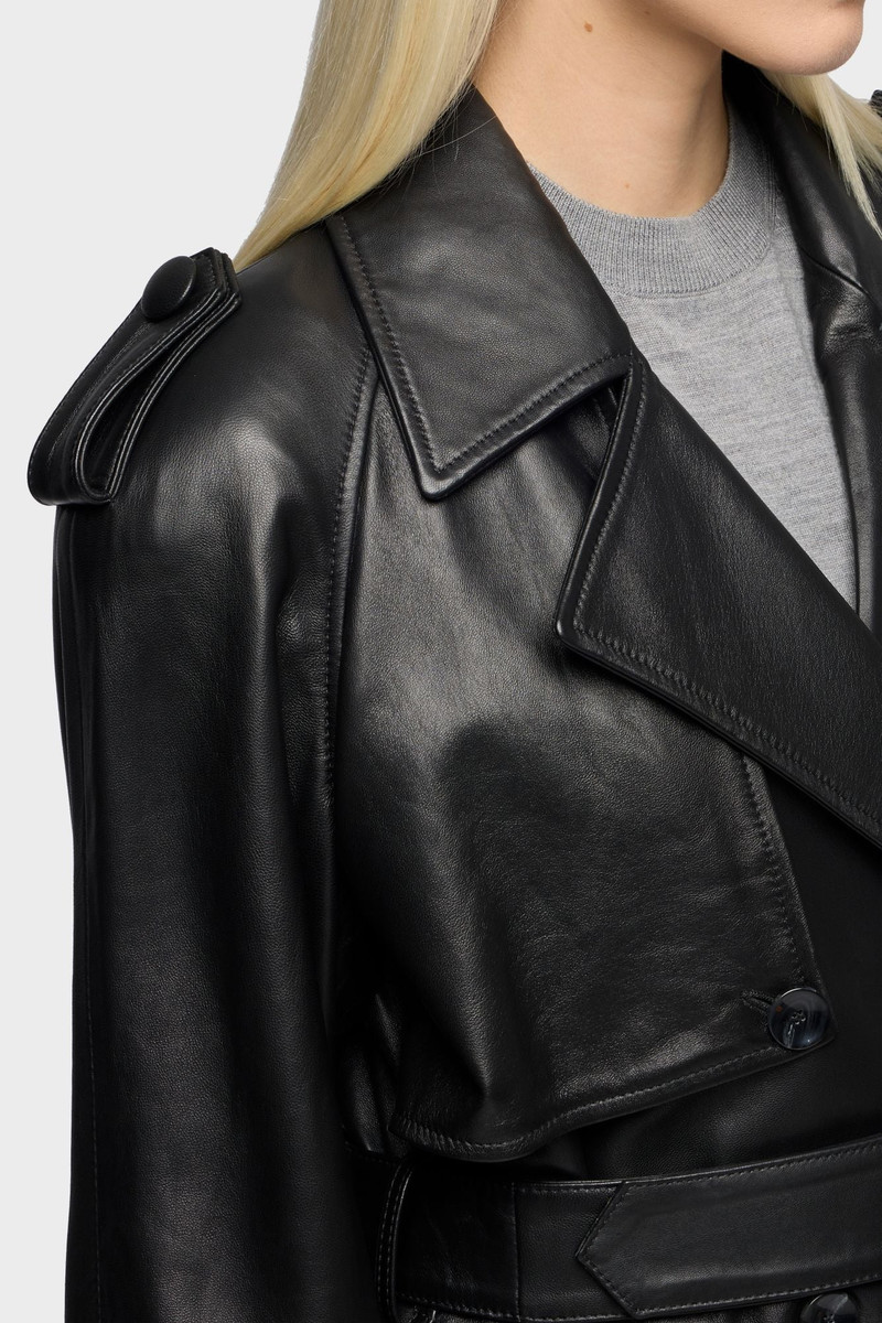 Italian Leather Trench Coat 4