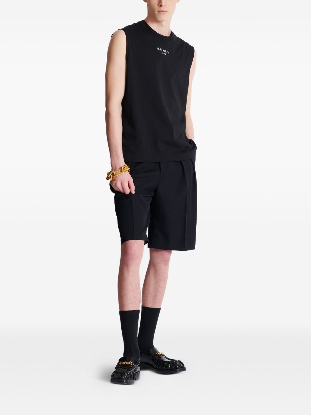 logo-embroidered tank top - 2