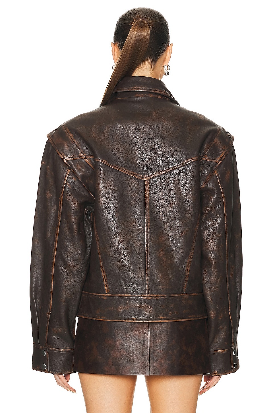 Jayden Distressed Leather Jacket - 4