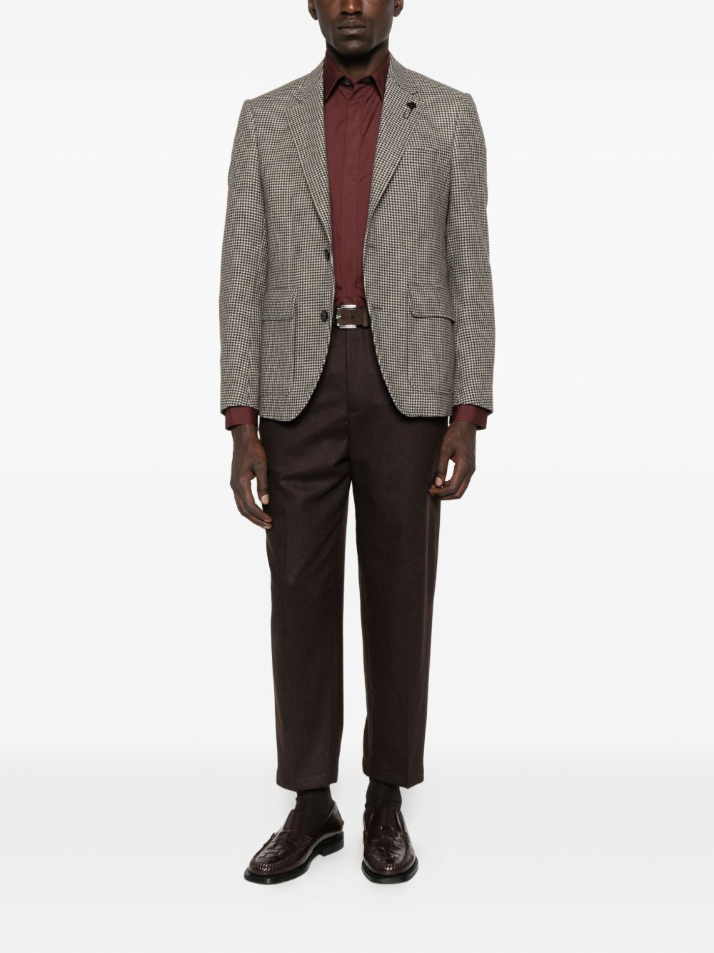 houndstooth-check blazer - 2