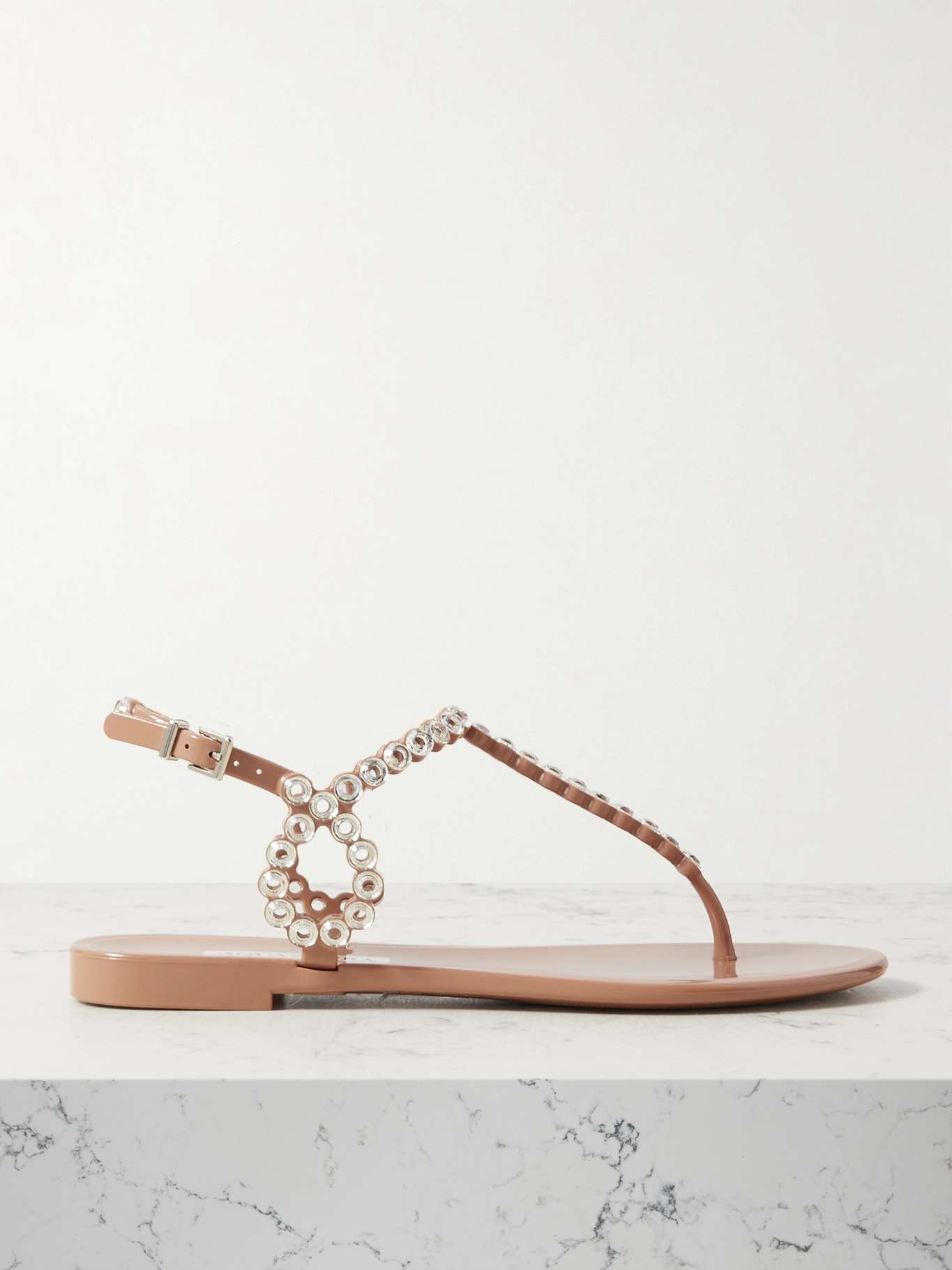 Almost Bare crystal-embellished PVC sandals - 1