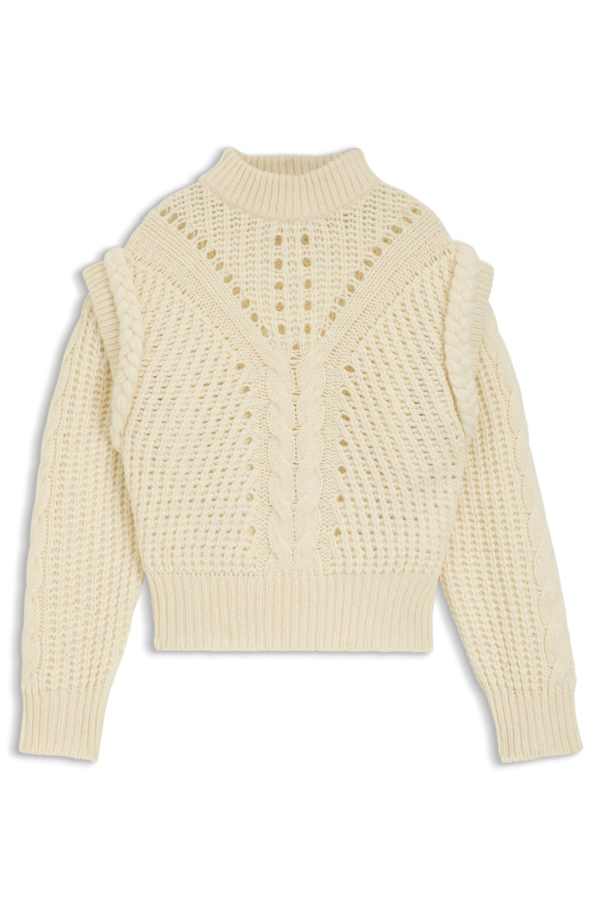 STRUCTURED-KNIT SWEATER WITH ALPACA AND VIRGIN WOOL - 1