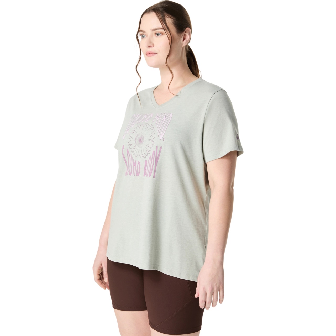 WOMEN'S SUNFLOWER SLOGAN V-NECK - 3