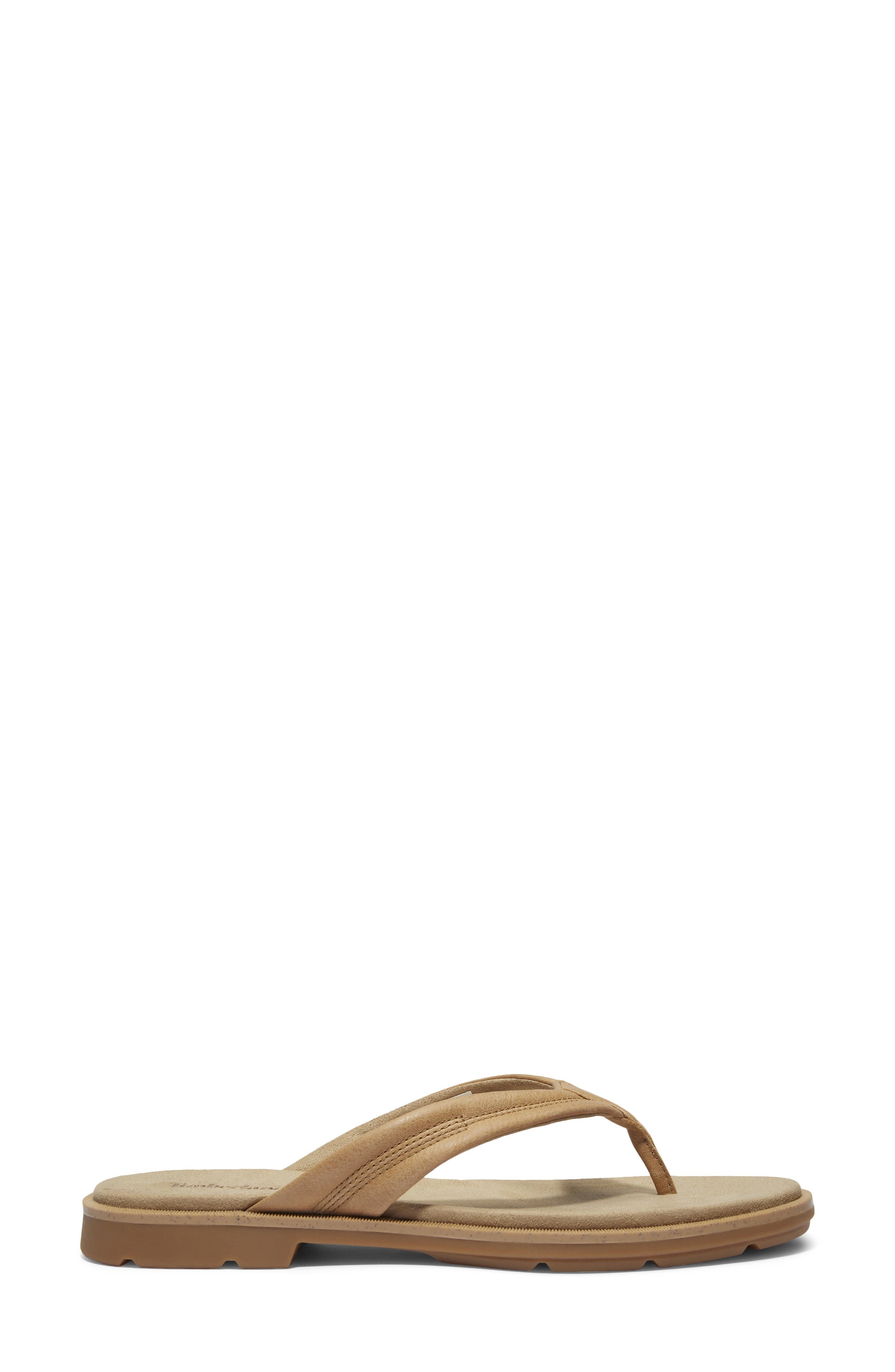 Timberland Calista Bay Flip Flop in Medium Beige Full Grain at Nordstrom - 3