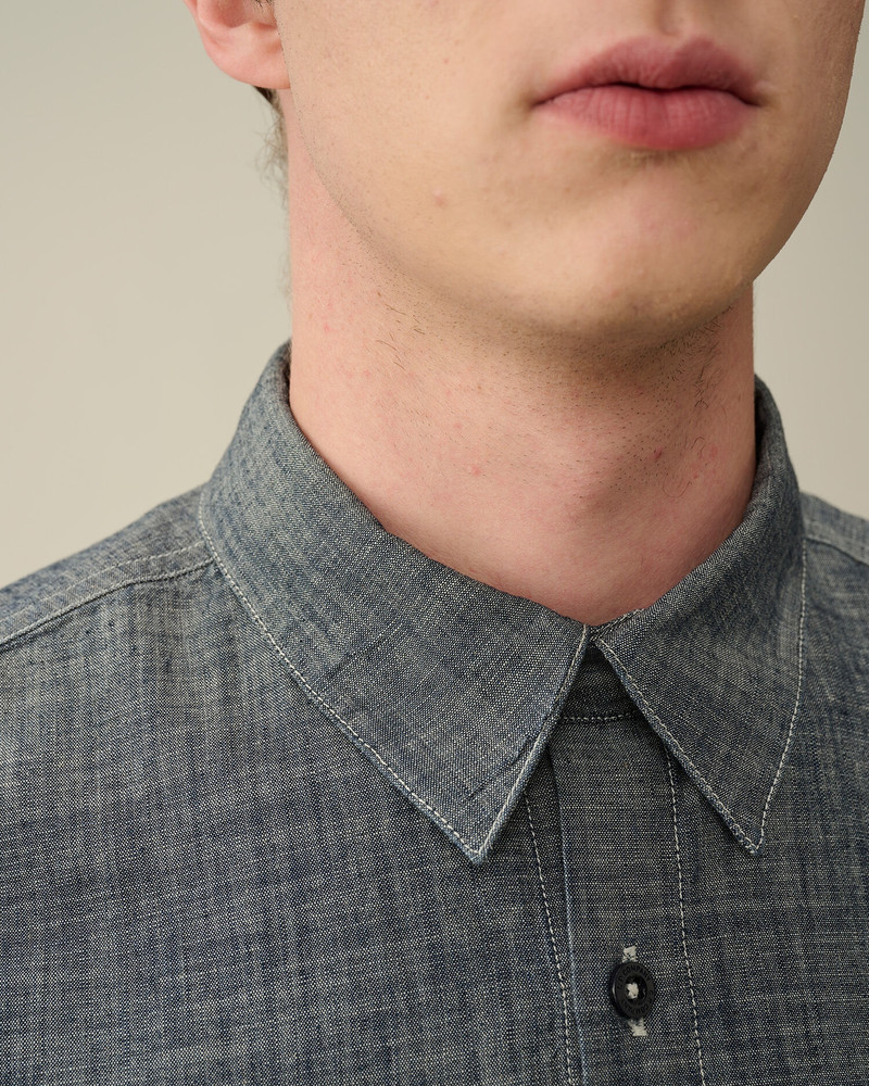 Chambray Long Sleeved Logo Shirt 5
