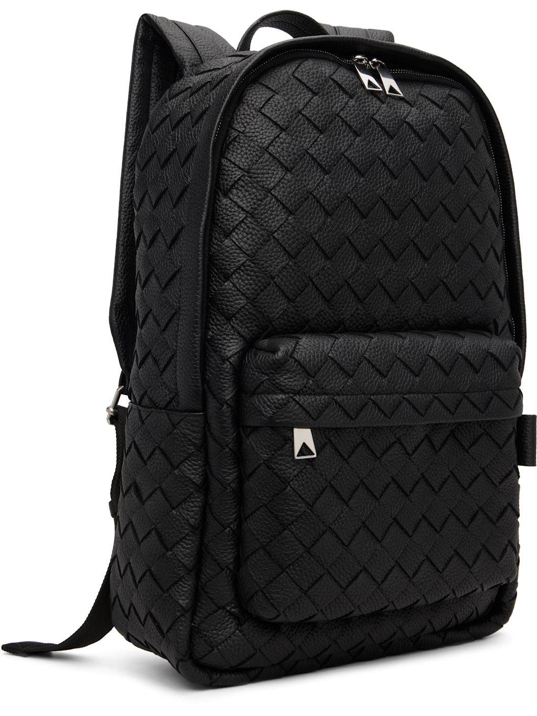 Black Intrecciato Backpack - 2