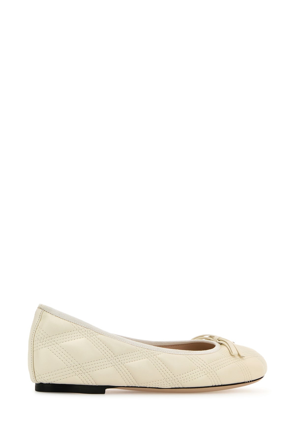 Ivory leather ballerinas - 3