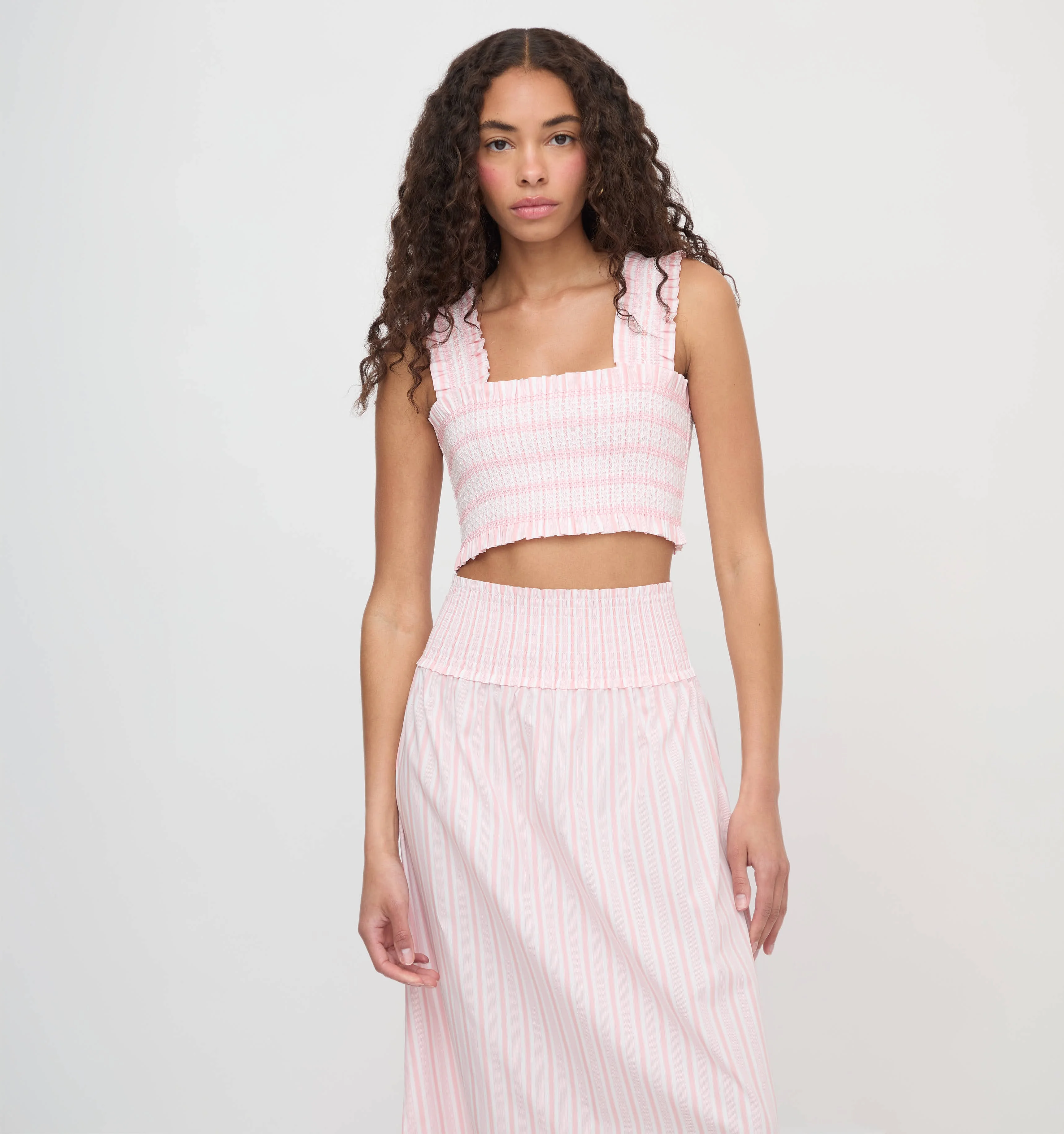 The Azalea Nap Top - Pink Variegated Stripe - 1