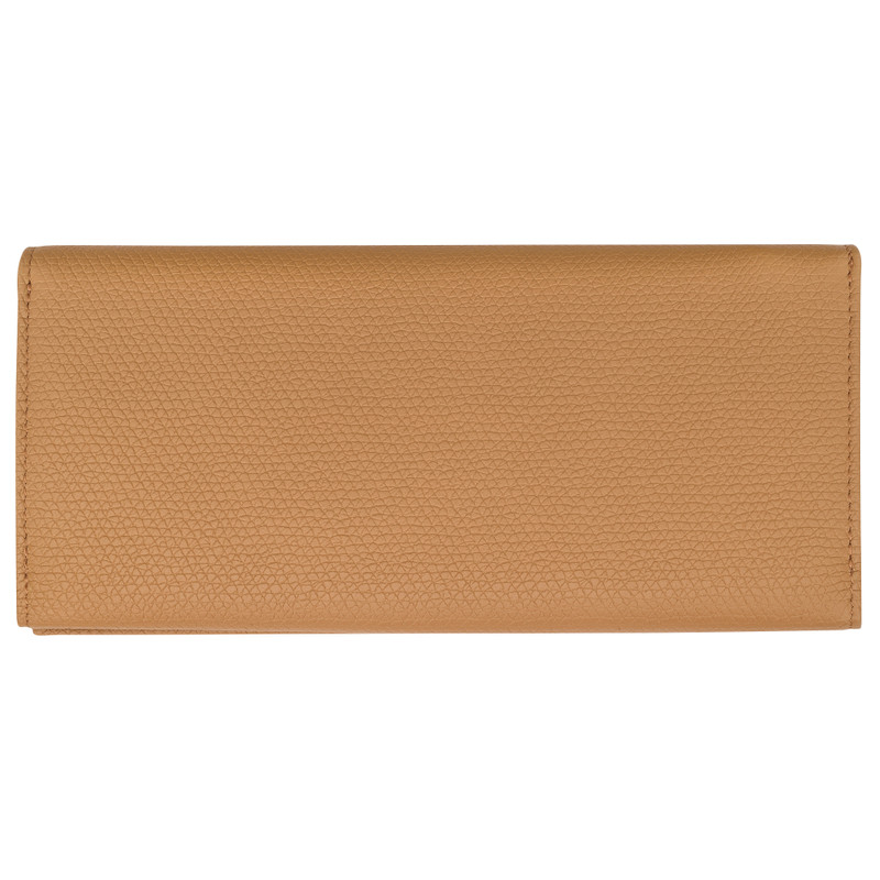 Longchamp Le Roseau Long continental wallet Walnut - Leather outlook