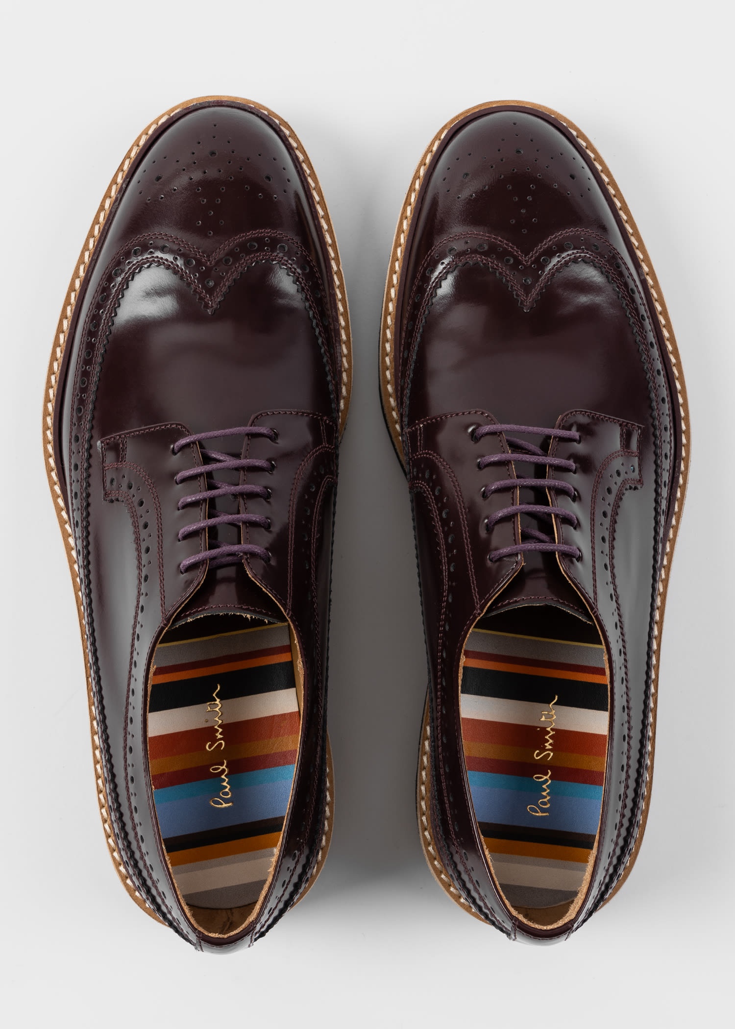 High-Shine Leather 'Count' Brogues - 5