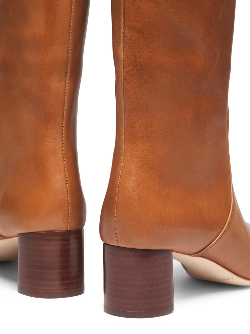 Women's Gia 50MM Leather Tall Boots - Safari 3
