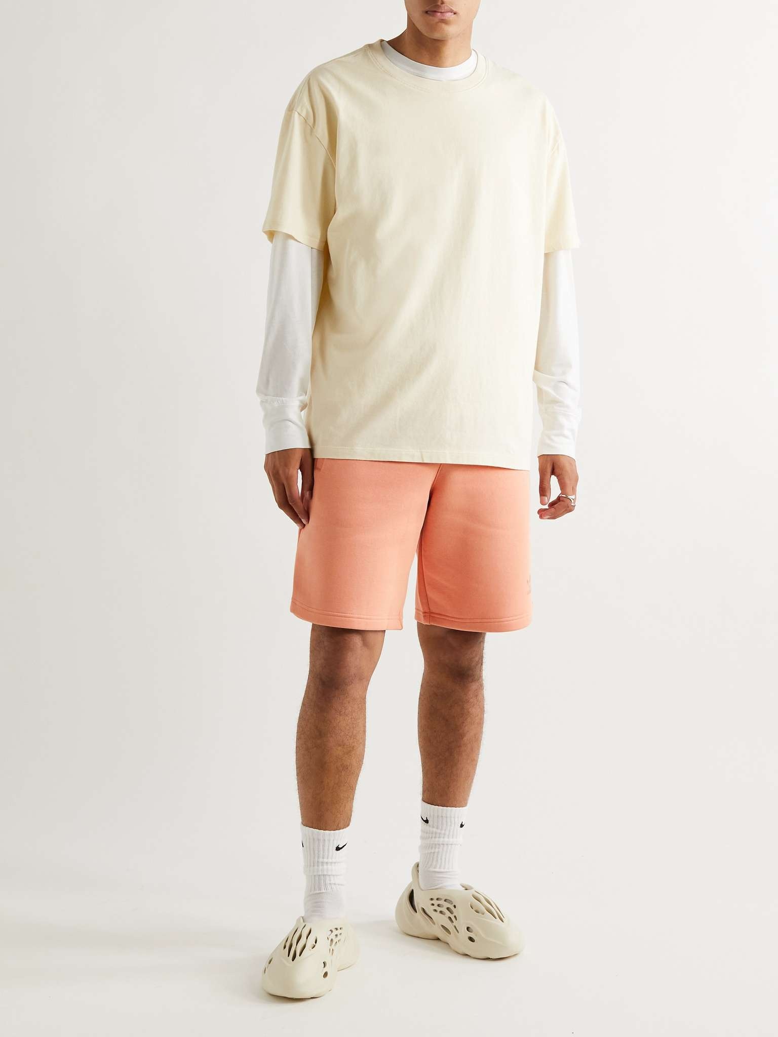 Logo-Flocked Cotton-Blend Jersey Shorts - 2