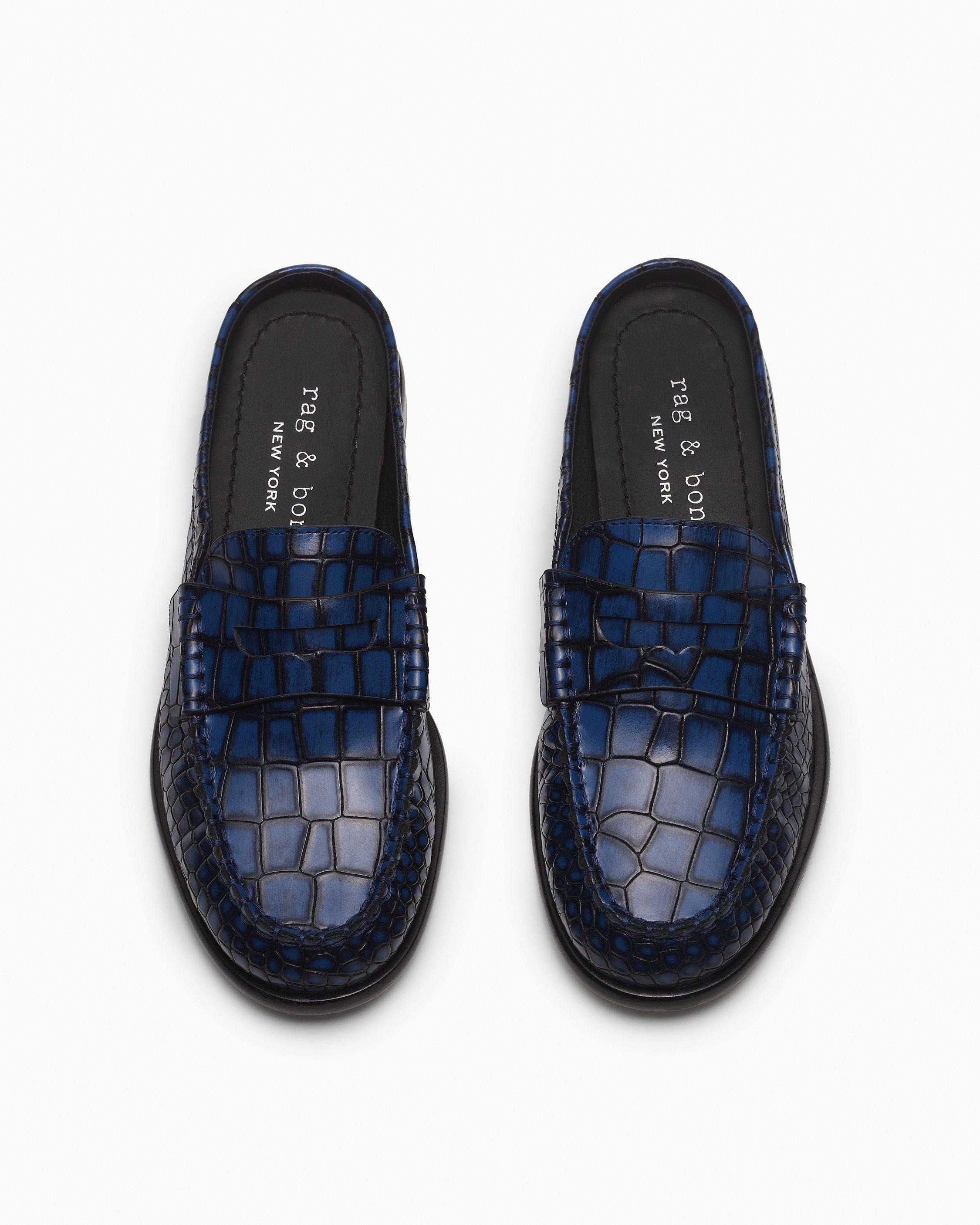 Carter Embossed Leather Mules - 5