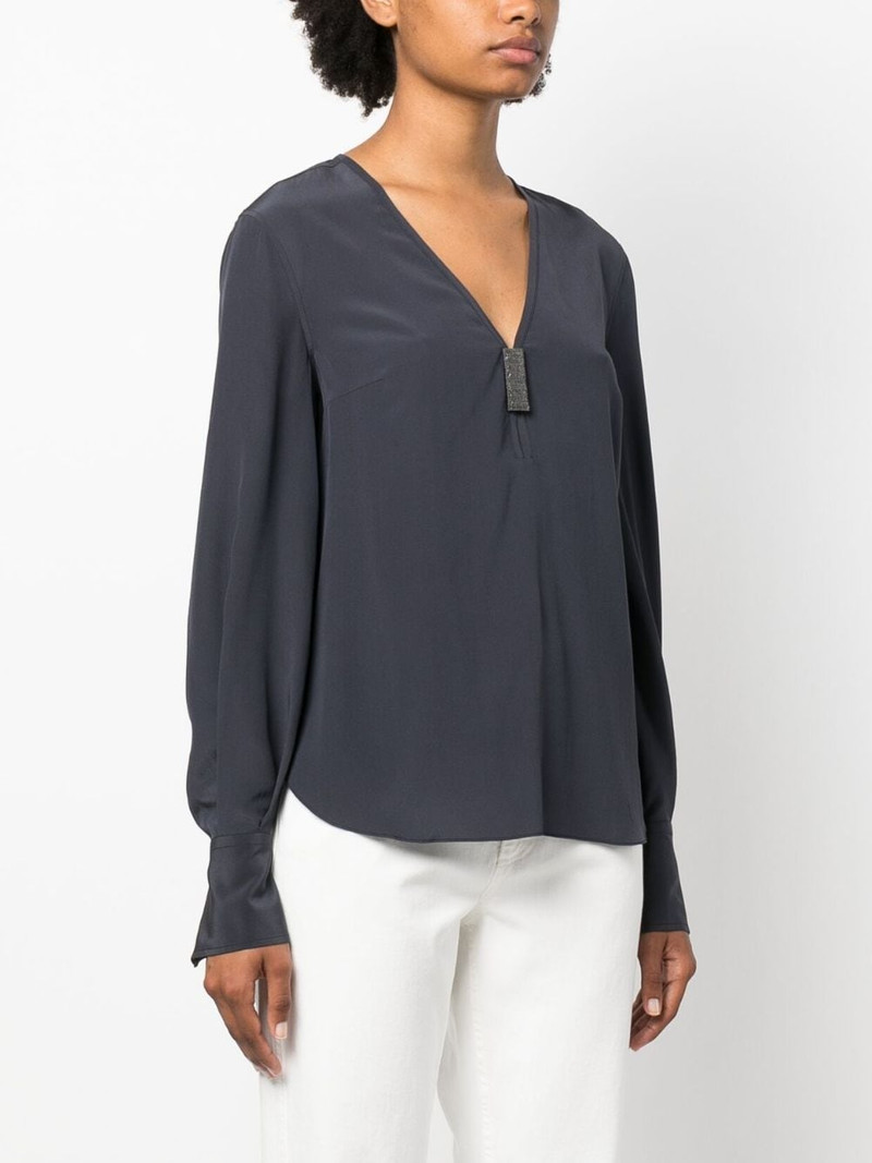 bead-detail silk blouse 3