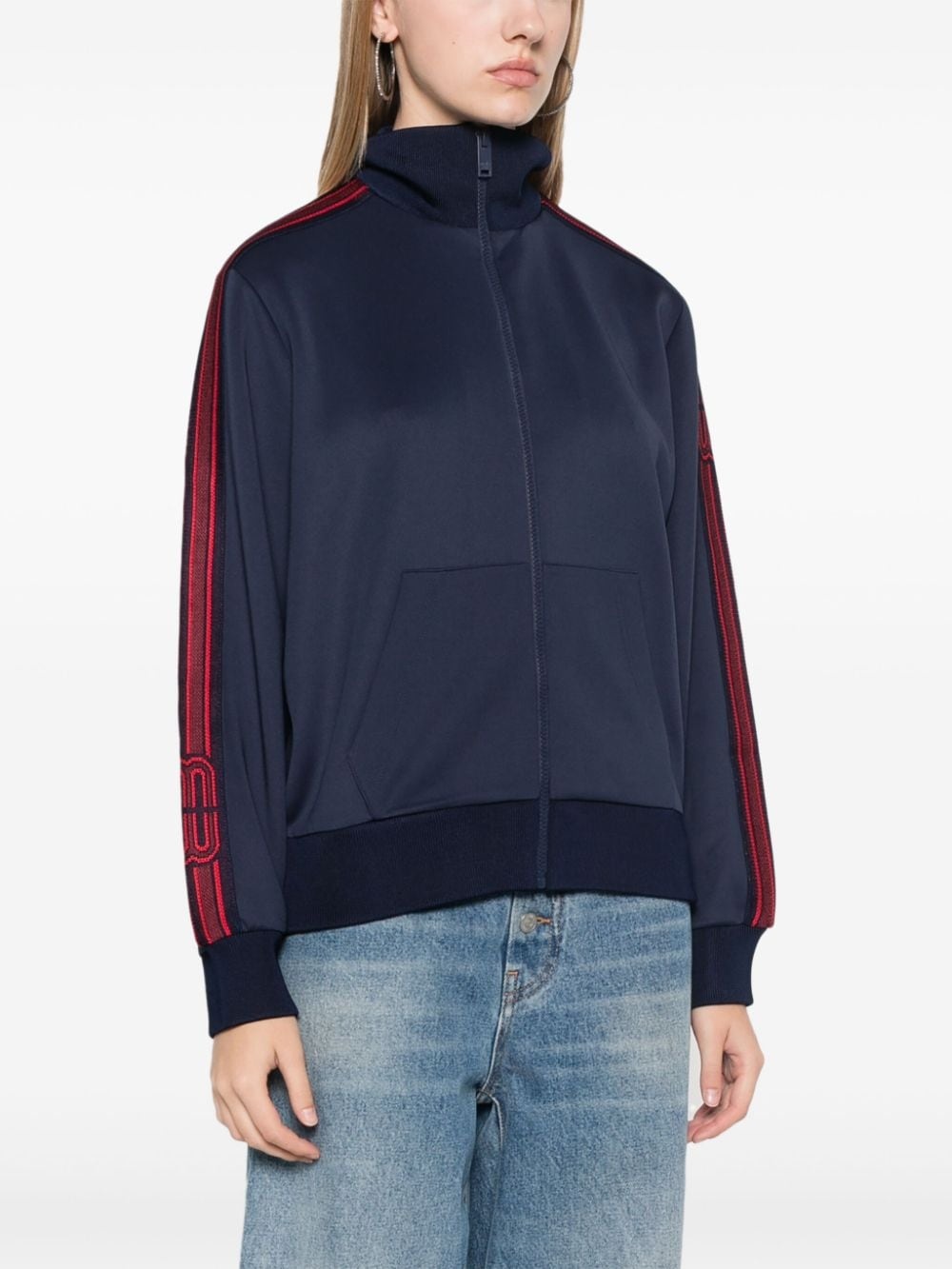 stripe-detailing sweatshirt - 3