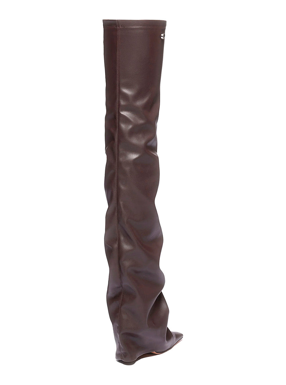 The Attico Women 'Robin Okt' Brown Boots With High Stiletto Heel And Ruched Detail In Leather Woman - 2