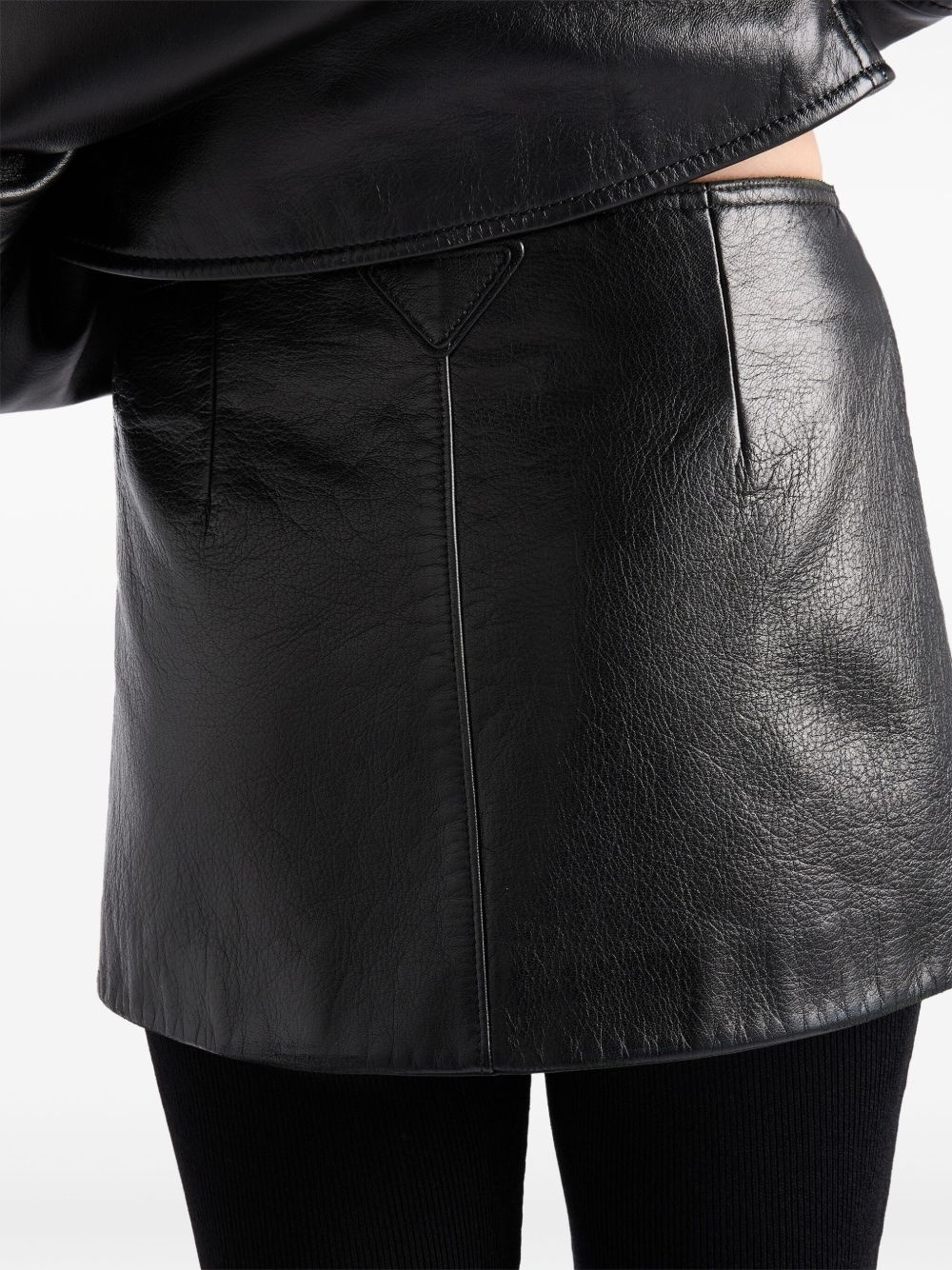 leather miniskirt - 5