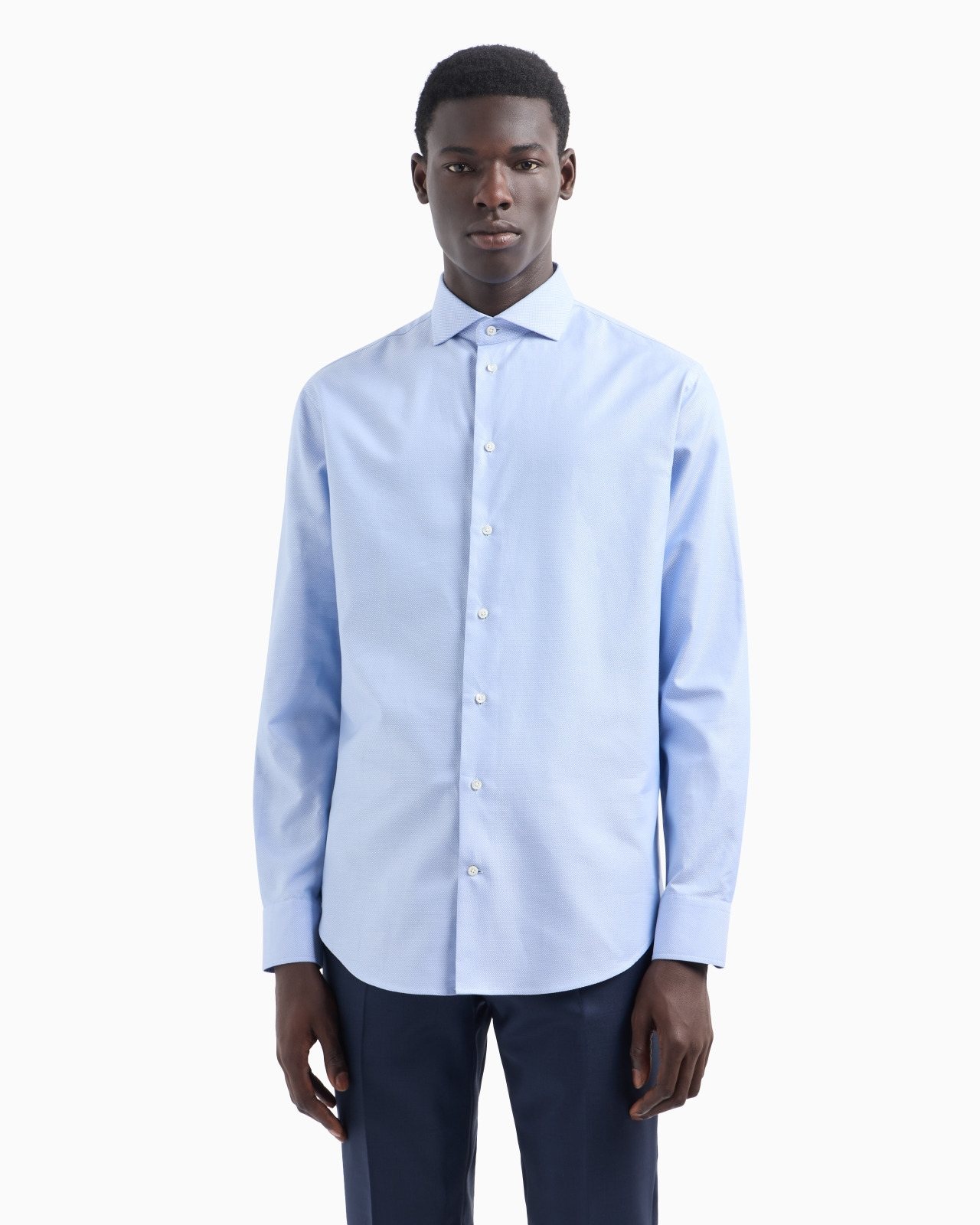 Armure cotton shirt with all-over micro-pattern - 2
