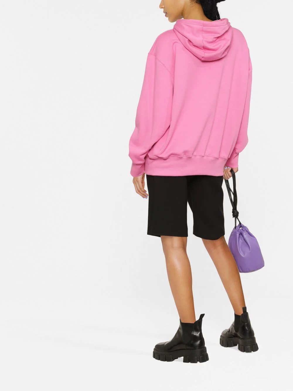 crystal-embellished slogan hoodie - 4