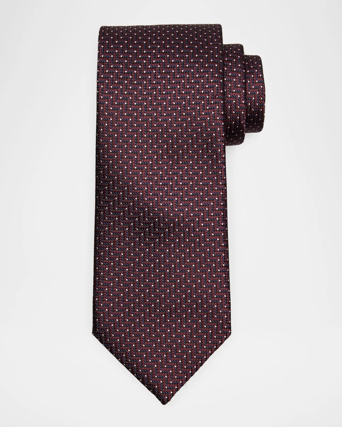 Men & apos;s Micro-Woven Jacquard Silk Tie - 1