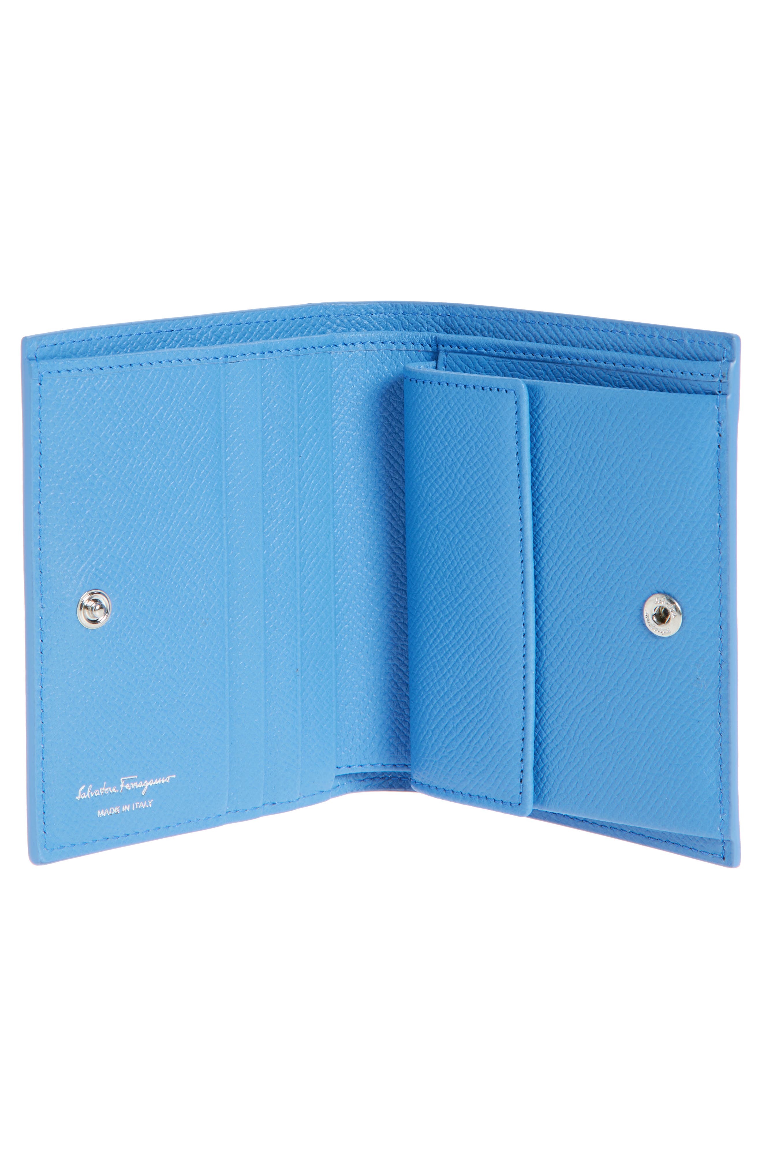 FERRAGAMO Gancini Leather French Wallet in Bleuet/Oxford Blue at Nordstrom - 2