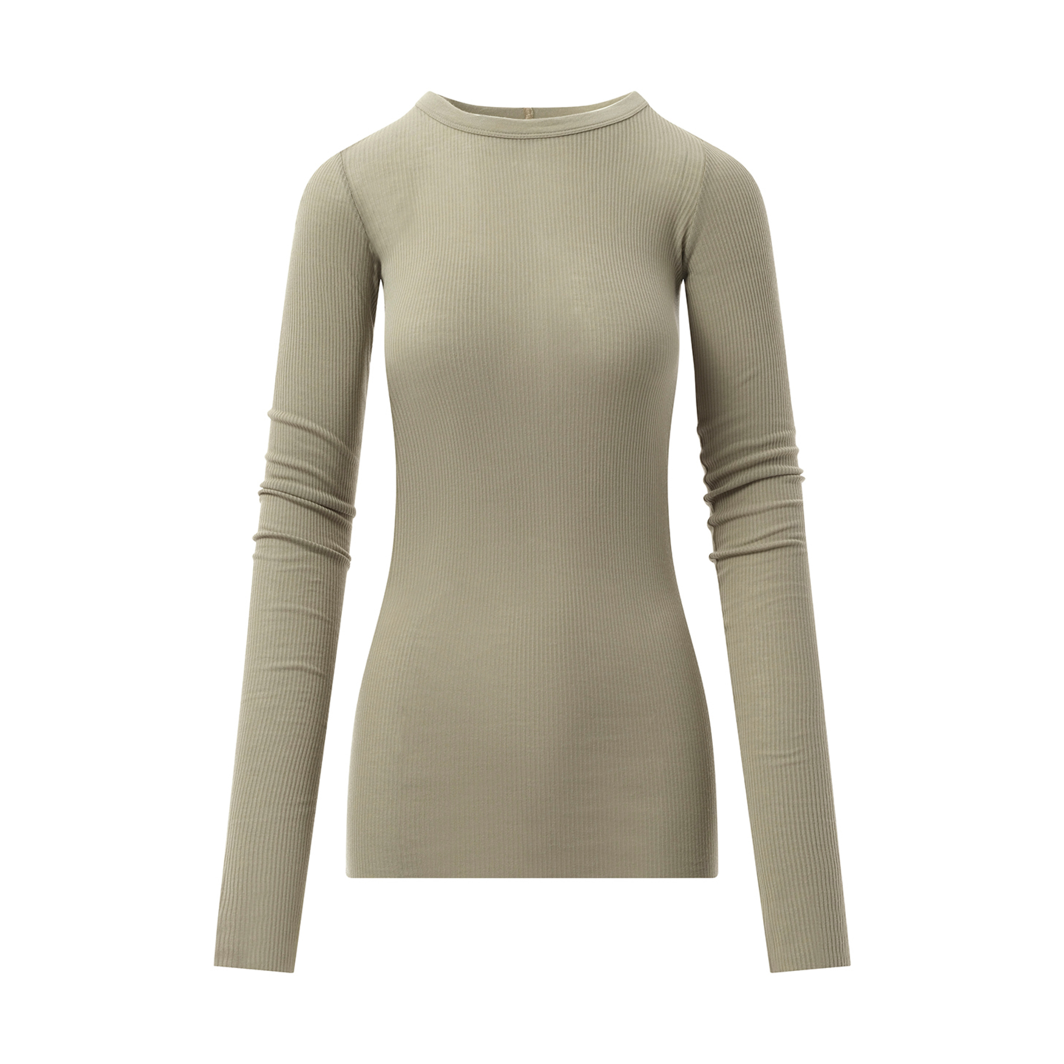 Rib Long Sleeve T-Shirt in Celadon - 2