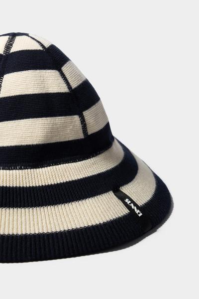 SUNNEI MAGLIAUNITA BUCKET HAT / cream & blue stripes outlook