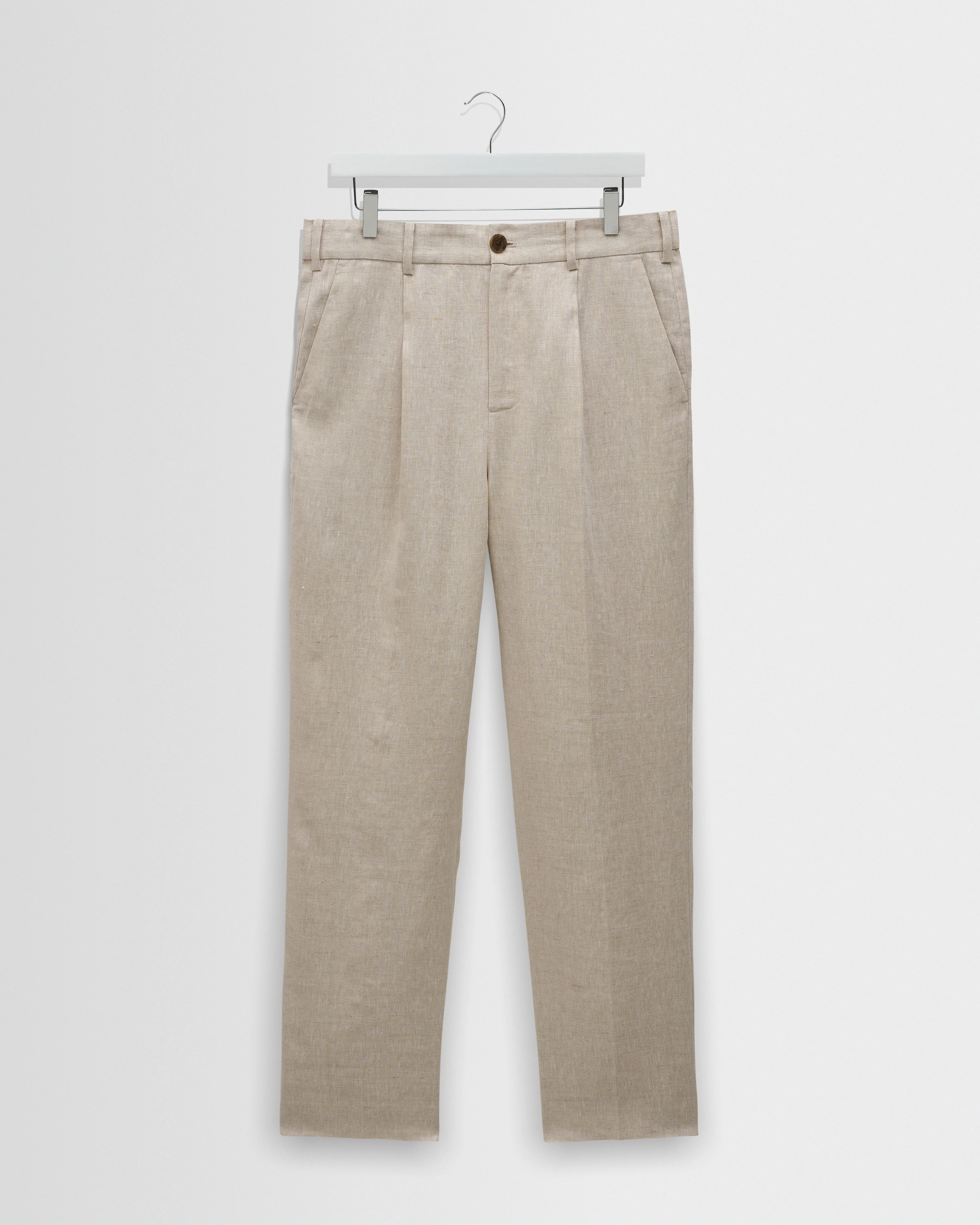 Aubyn - Natural Linen Relaxed Fit Trousers - 1