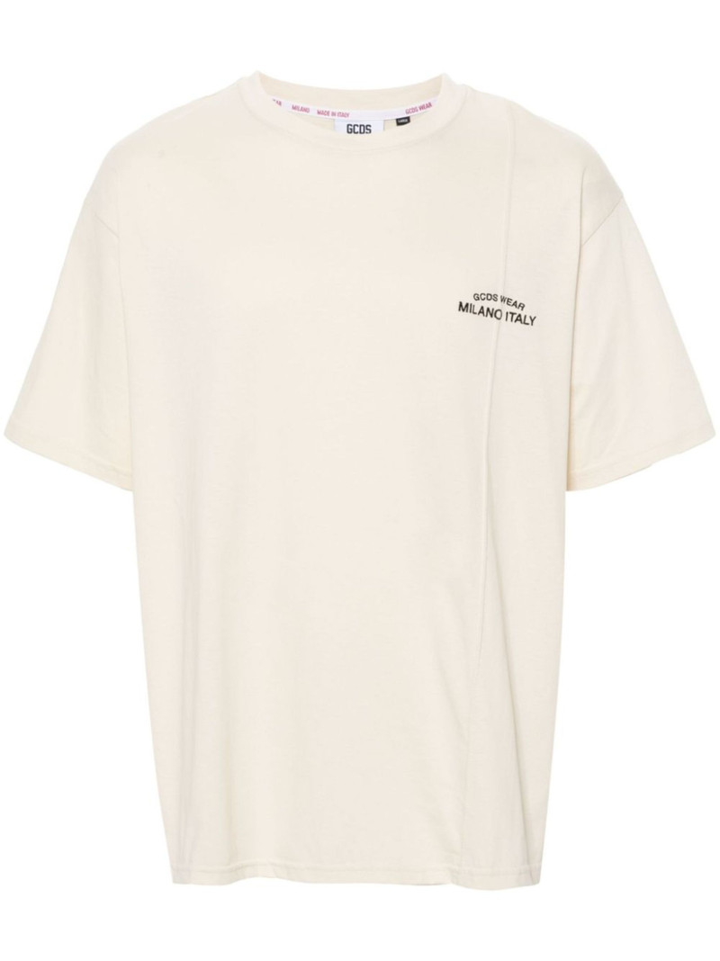 embroidered-logo cotton T-shirt 1